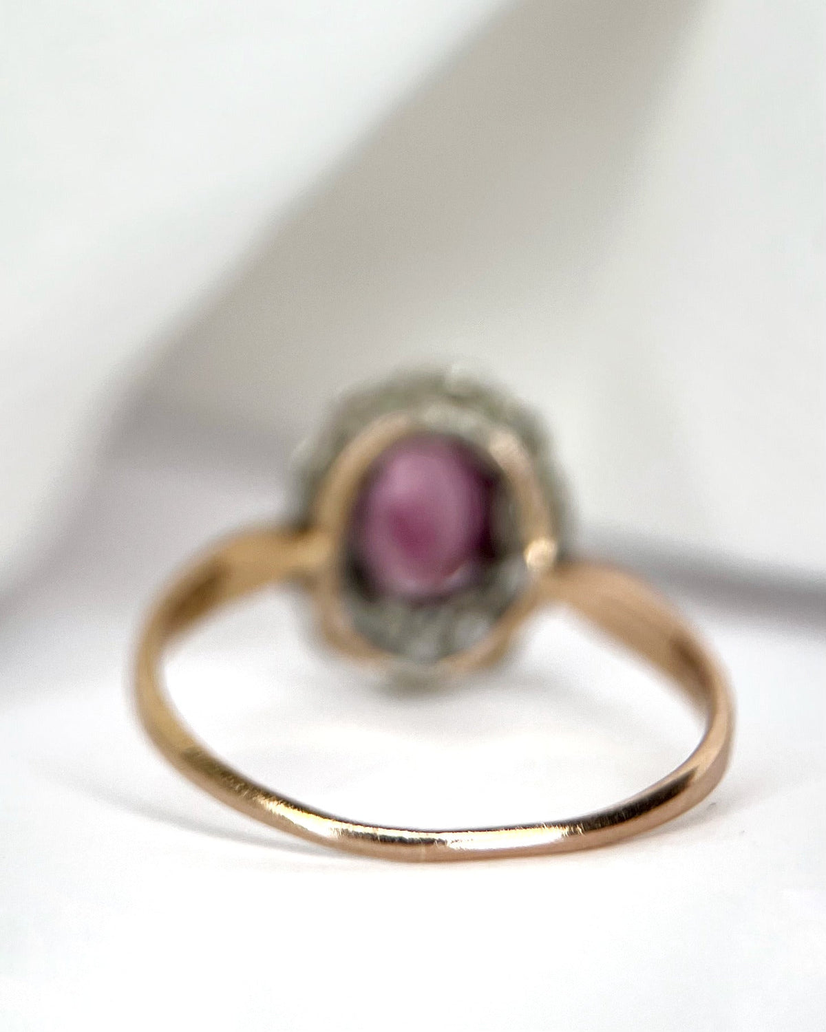 Bague Marguerite Tourmaline Rose & Diamants "Sandy" - Elliade Paris