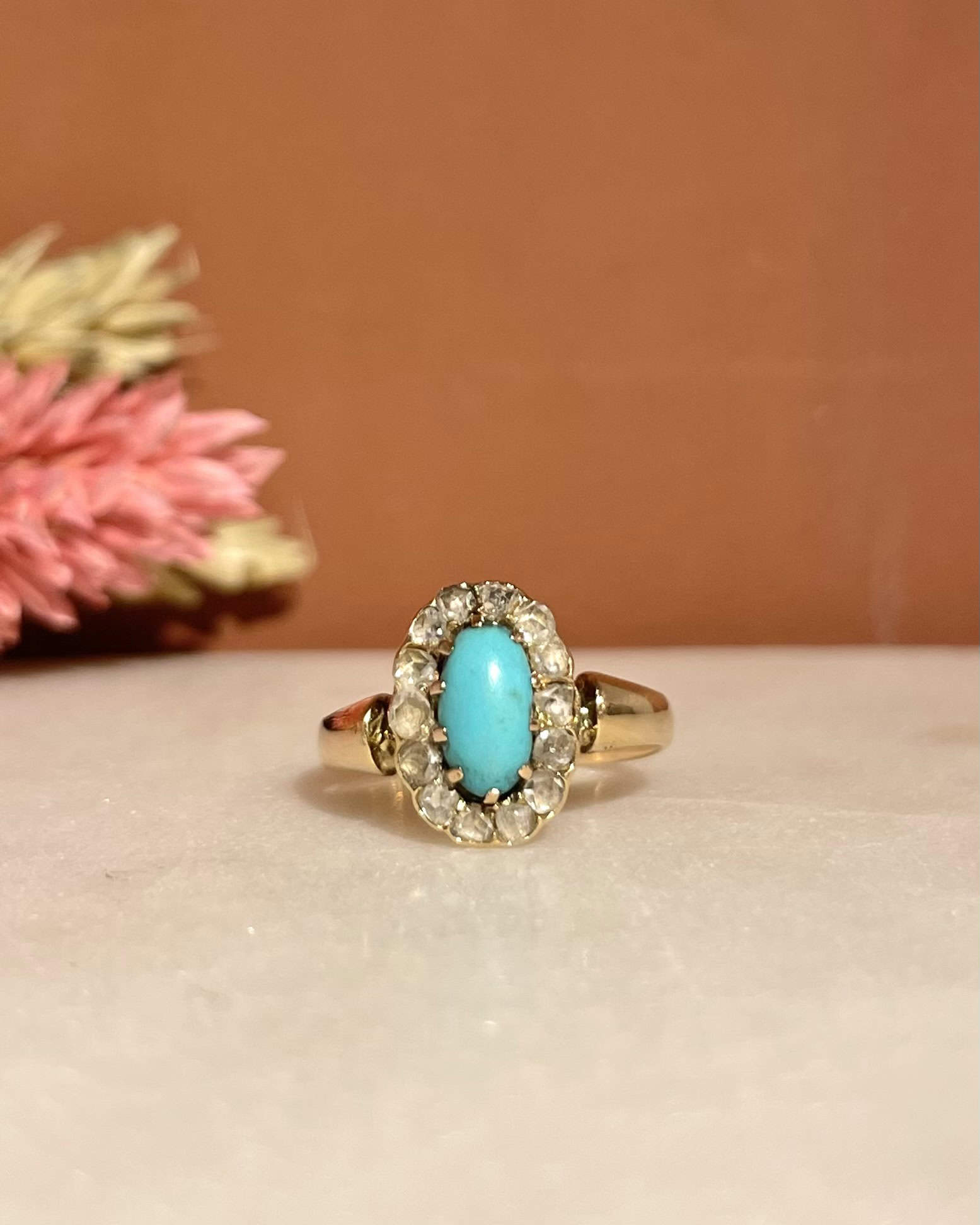 Bague Marguerite Turquoise "Monica" - Elliade Paris