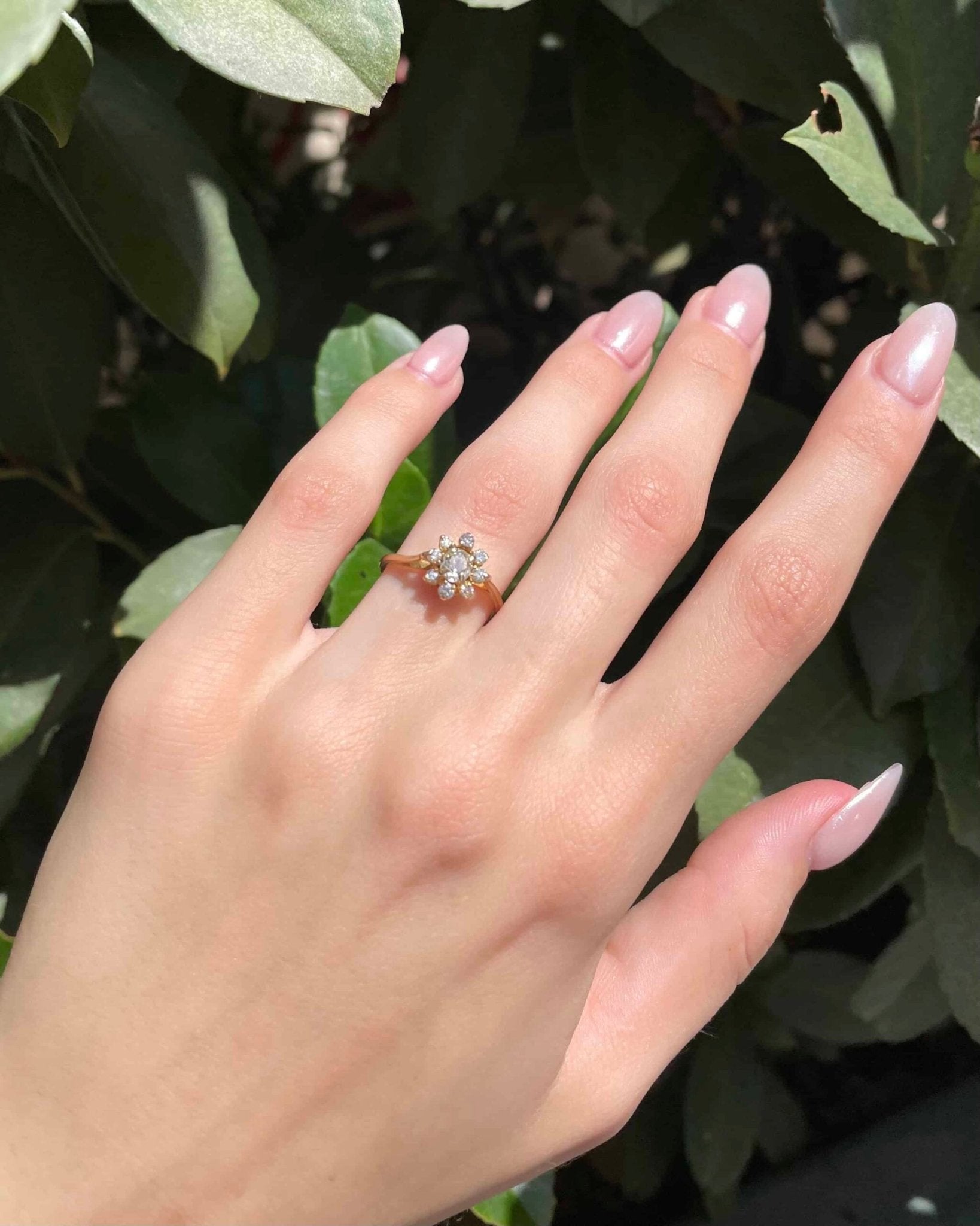 Bague Marguerite Vintage Diamants 0.59 carat "Baudrine" - Elliade Paris