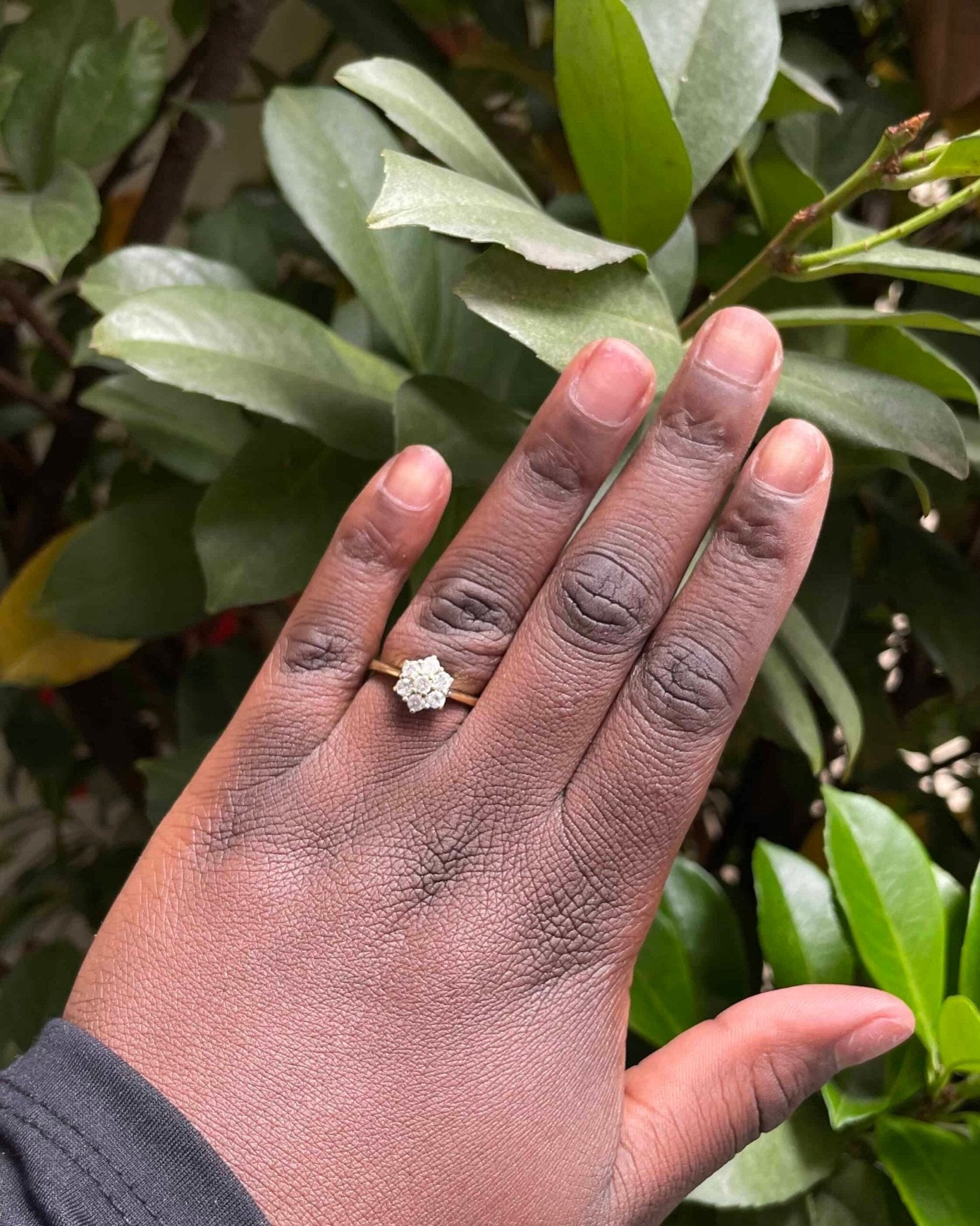 Bague Marguerite Vintage Diamants 0.60 carat "Qiana" - Elliade Paris