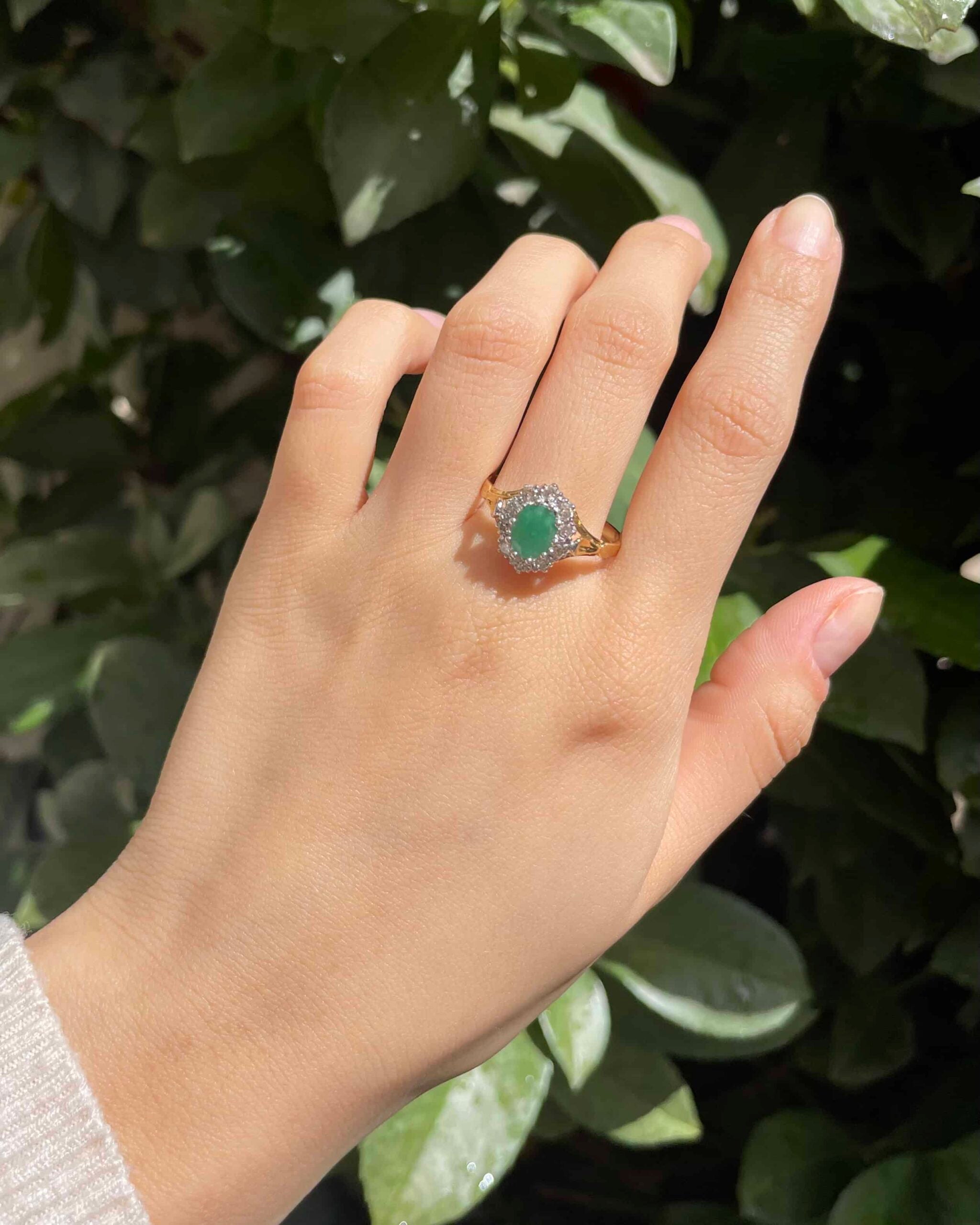 Bague Marguerite Émeraude & Diamants "Seraphina"