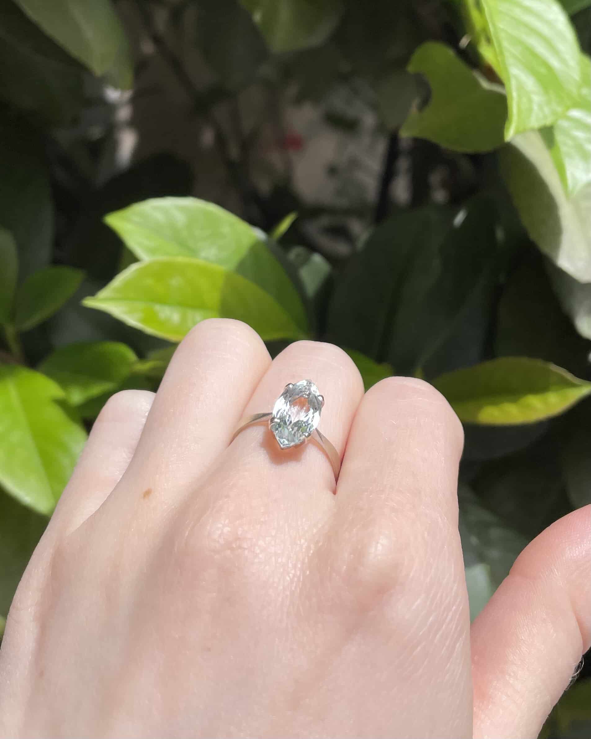Bague Aigue-Marine 2.10 Carats "Marie-Claire" - Elliade Paris