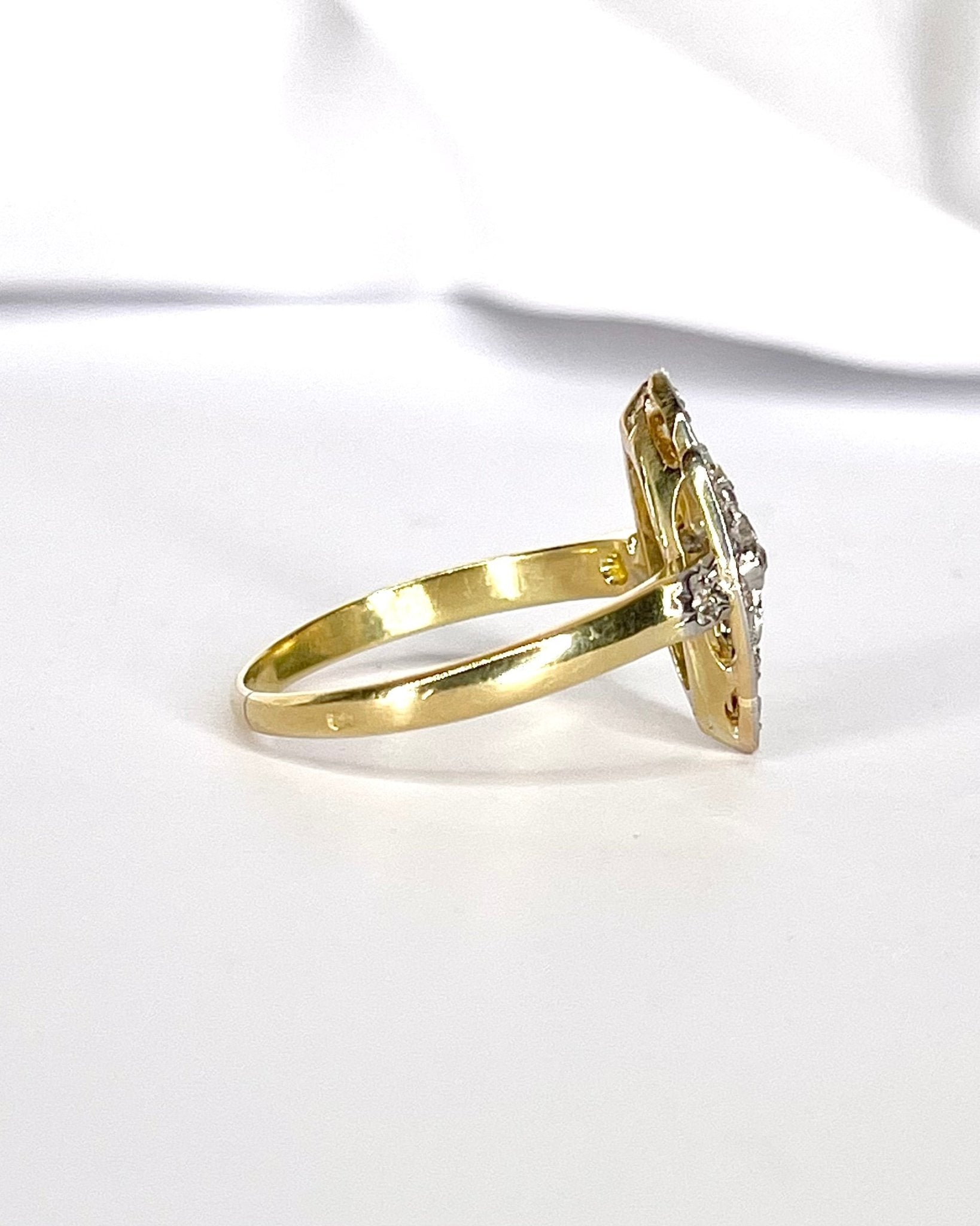 Bague Marquise Art - Deco Diamants "Cassie" - Elliade Paris