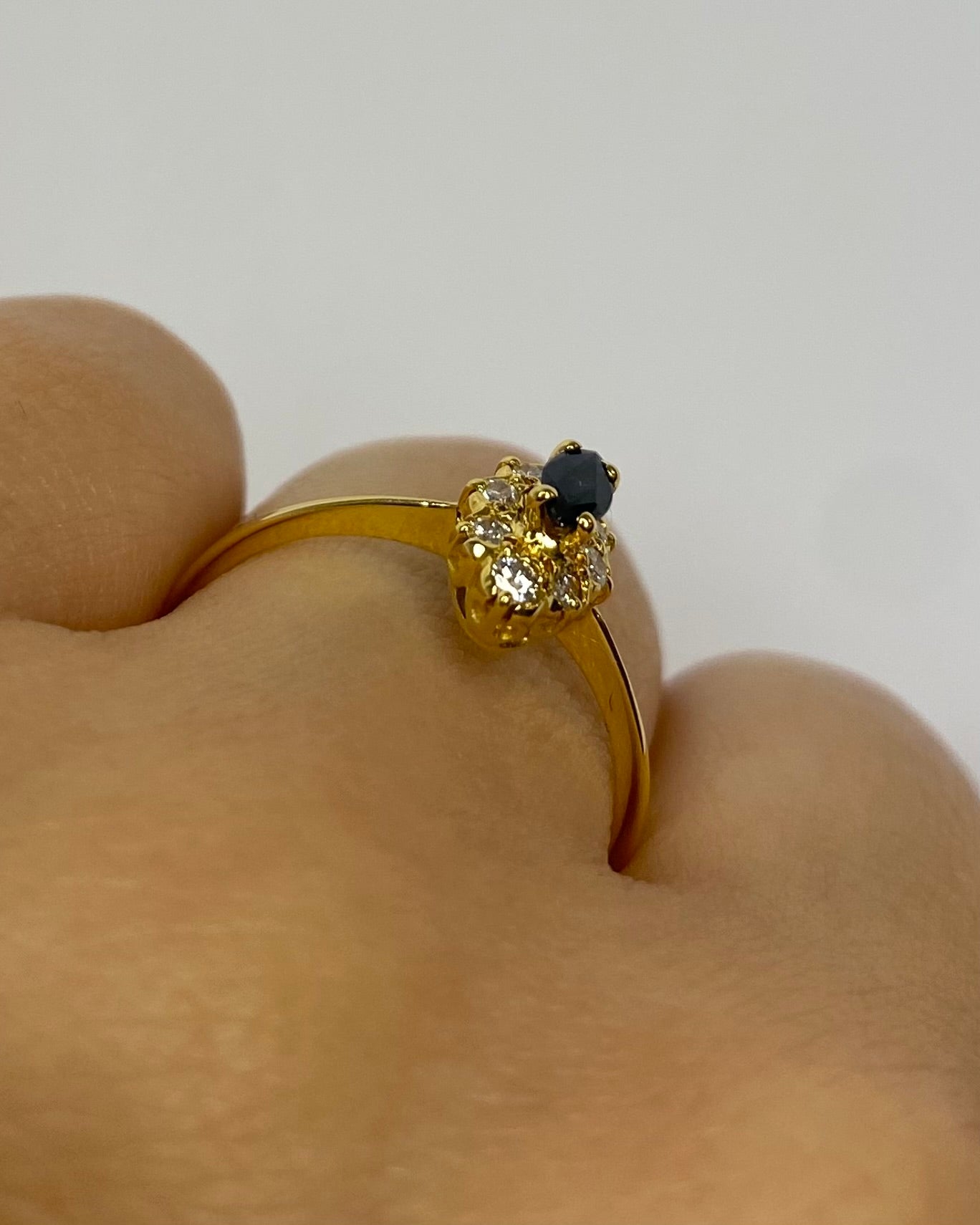 Bague Marquise Saphir & Diamants "Alessandra" - Elliade Paris