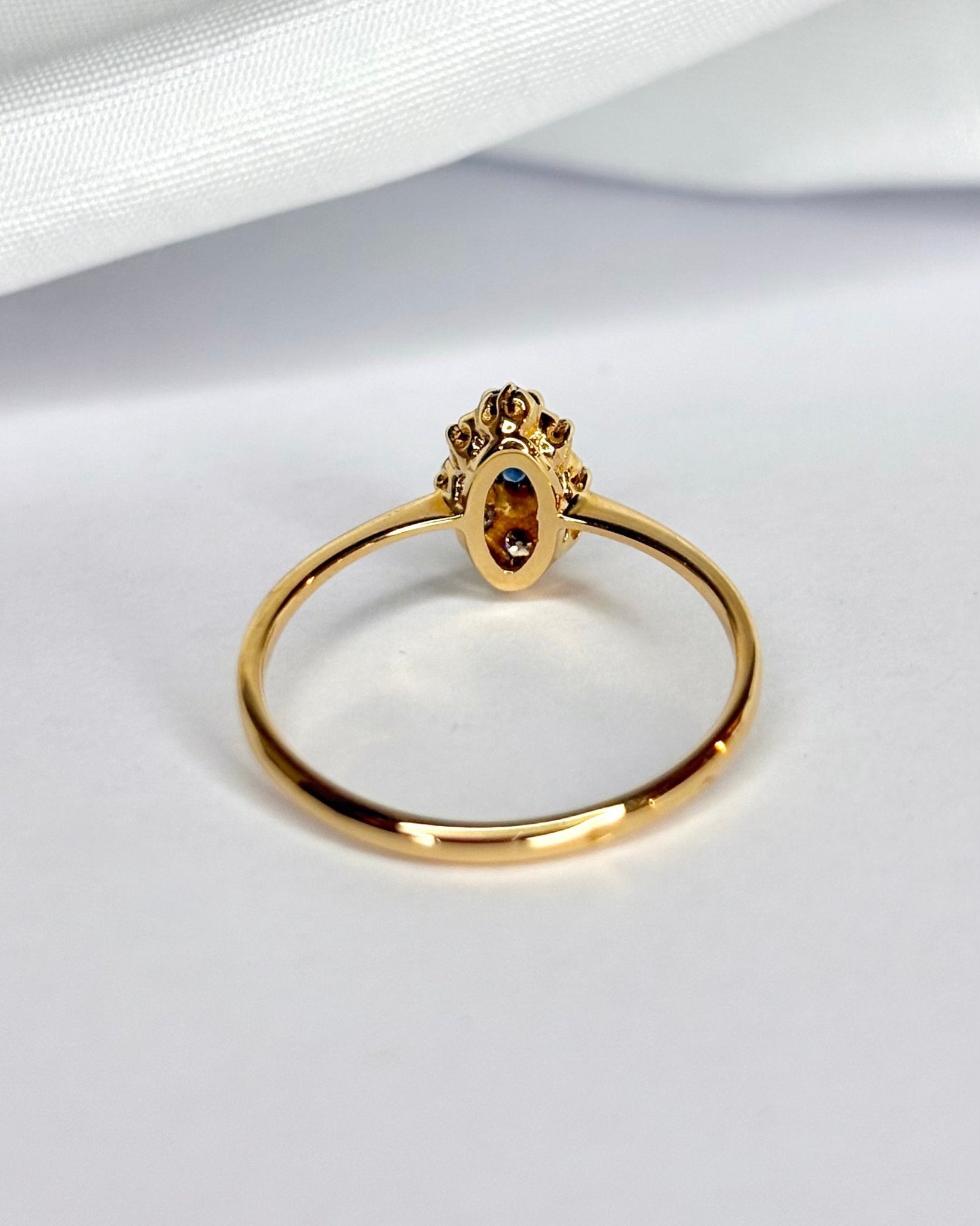 Bague Marquise Saphir & Diamants "Alessandra" - Elliade Paris
