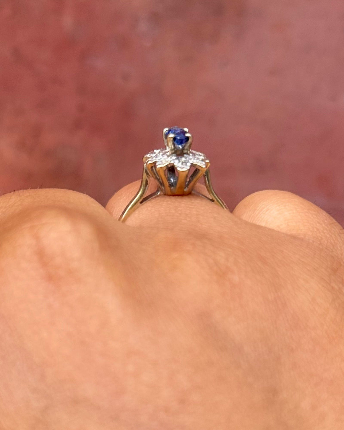 Bague Marquise Saphir & Diamants "Coralie" - Elliade Paris