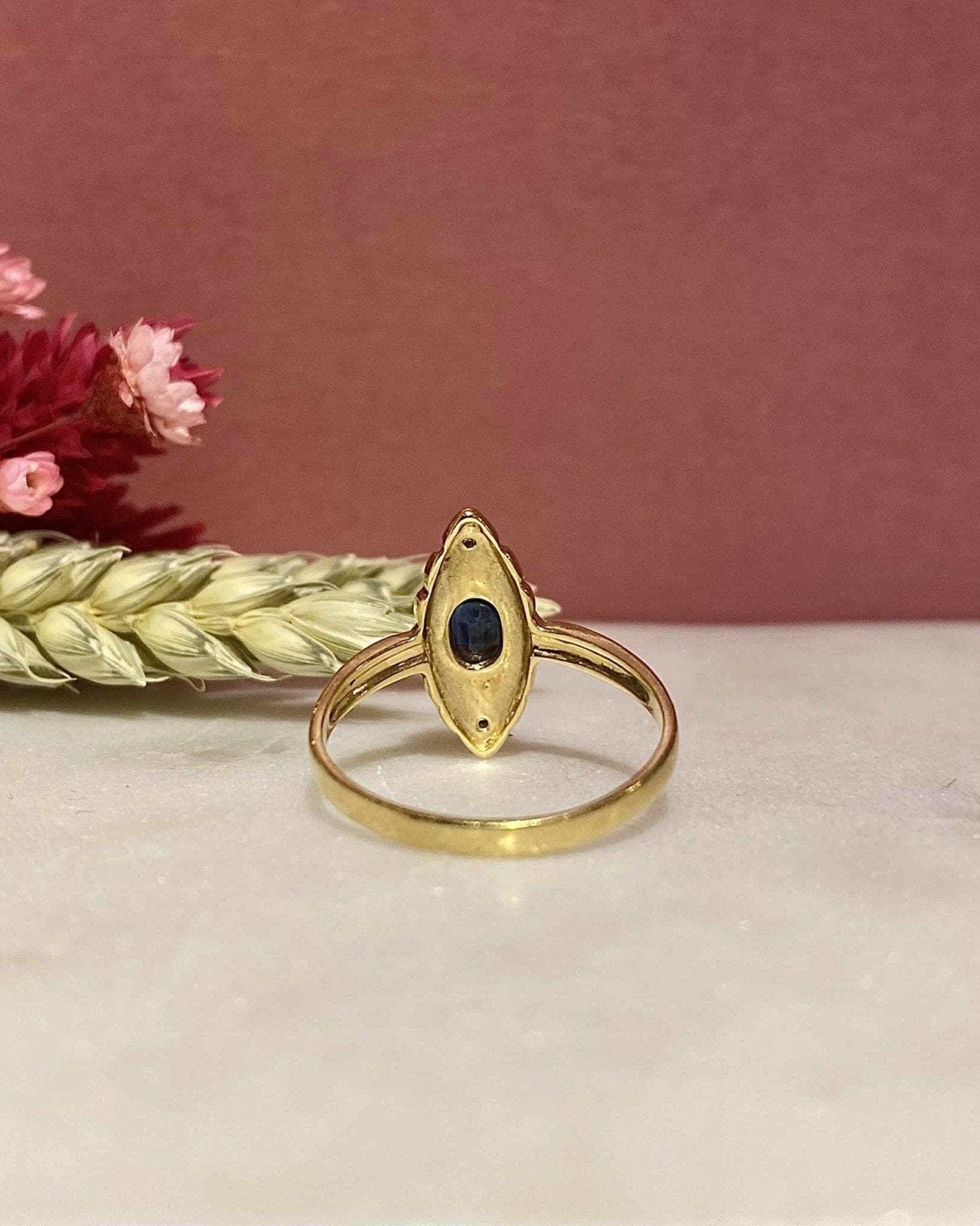 Bague Marquise Saphir & Diamants "Monsee" - Elliade Paris