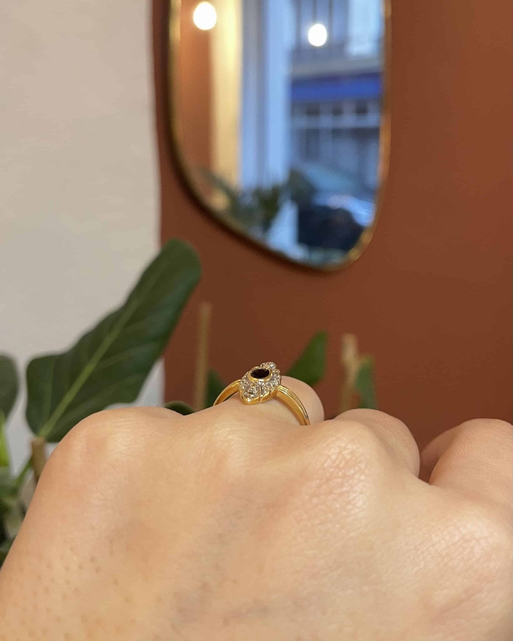Bague Marquise Saphir & Diamants "Monsee" - Elliade Paris