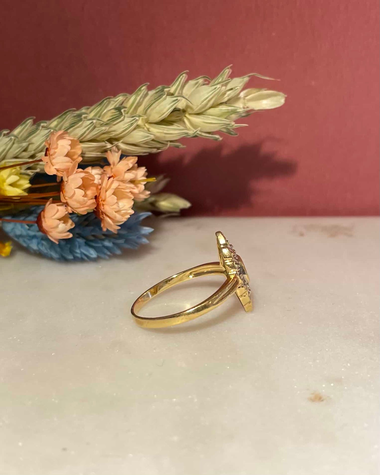 Bague Marquise Saphir & Diamants "Monsee" - Elliade Paris