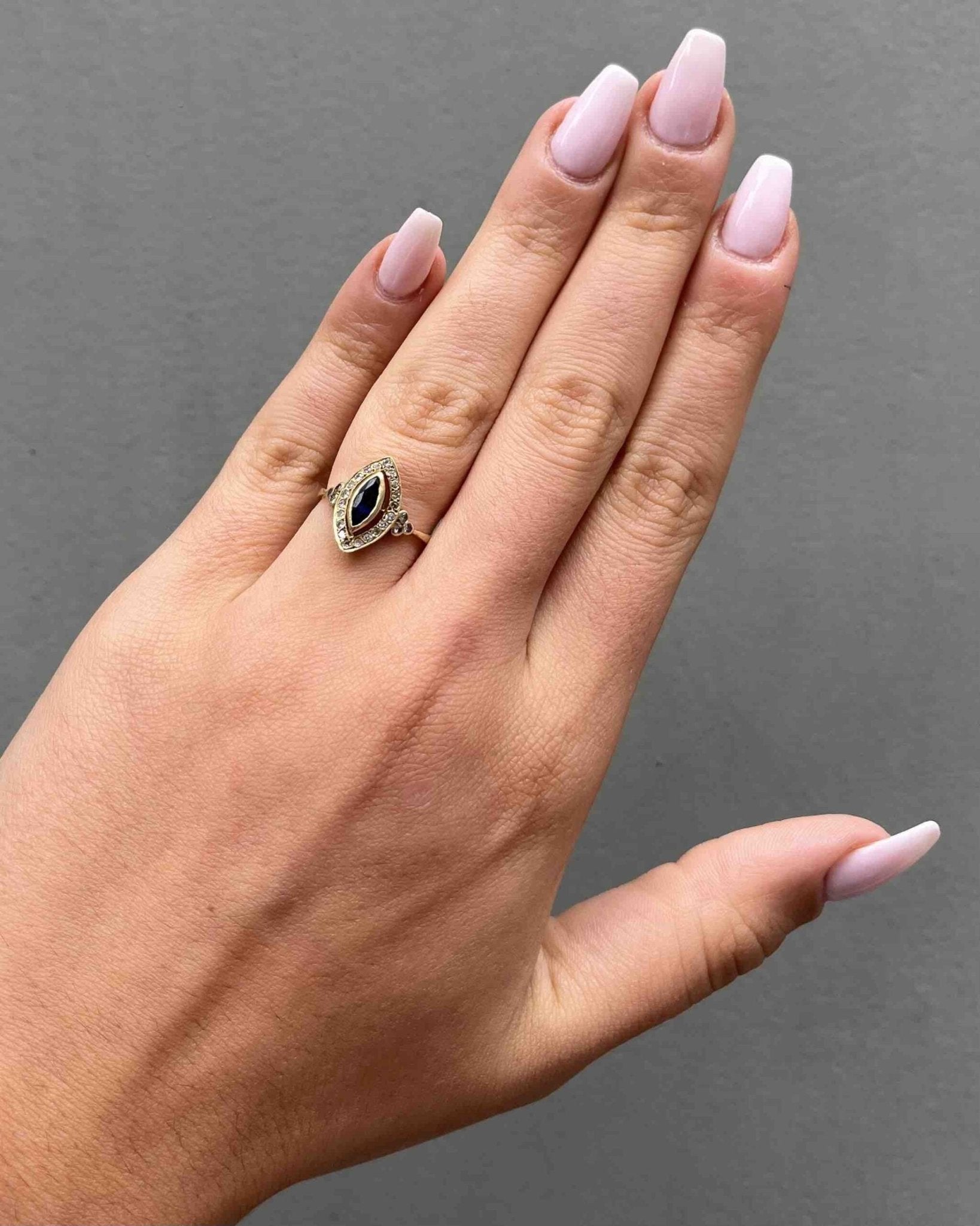 Bague marquise Saphir & Diamants "Olise" - Elliade Paris
