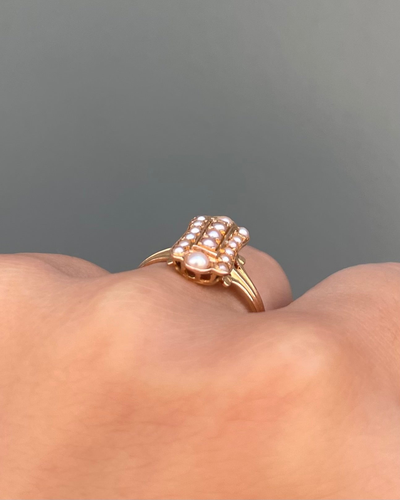 Bague Marquises XIXe Perles "Athéna" - Elliade Paris