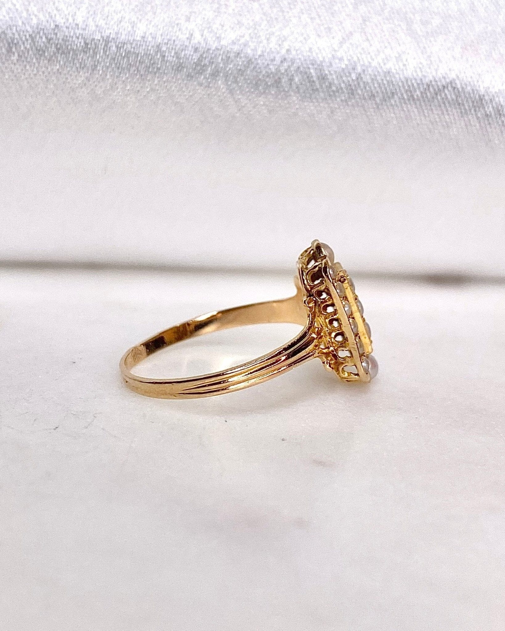 Bague Marquises XIXe Perles "Athéna" - Elliade Paris