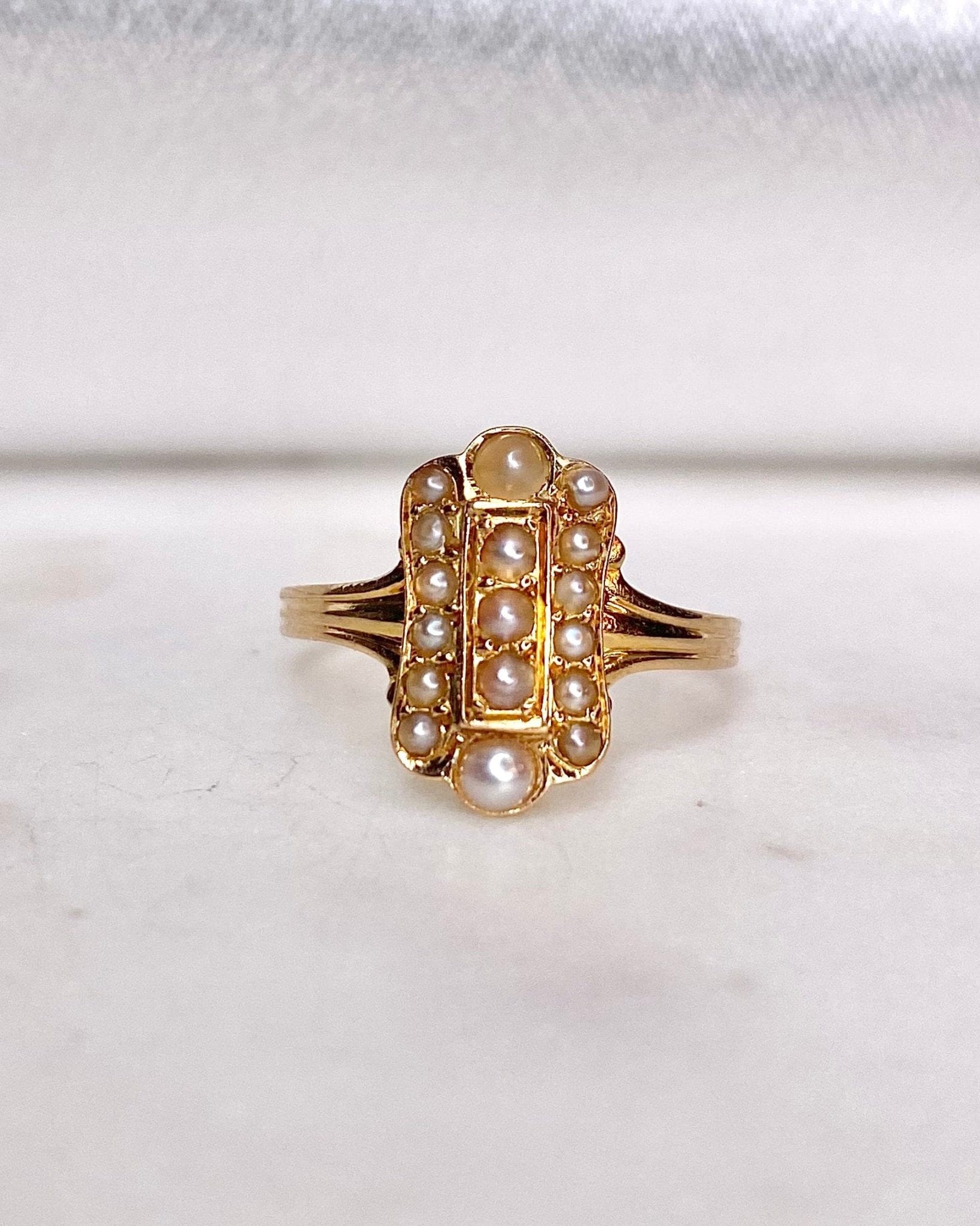 Bague Marquises XIXe Perles "Athéna" - Elliade Paris