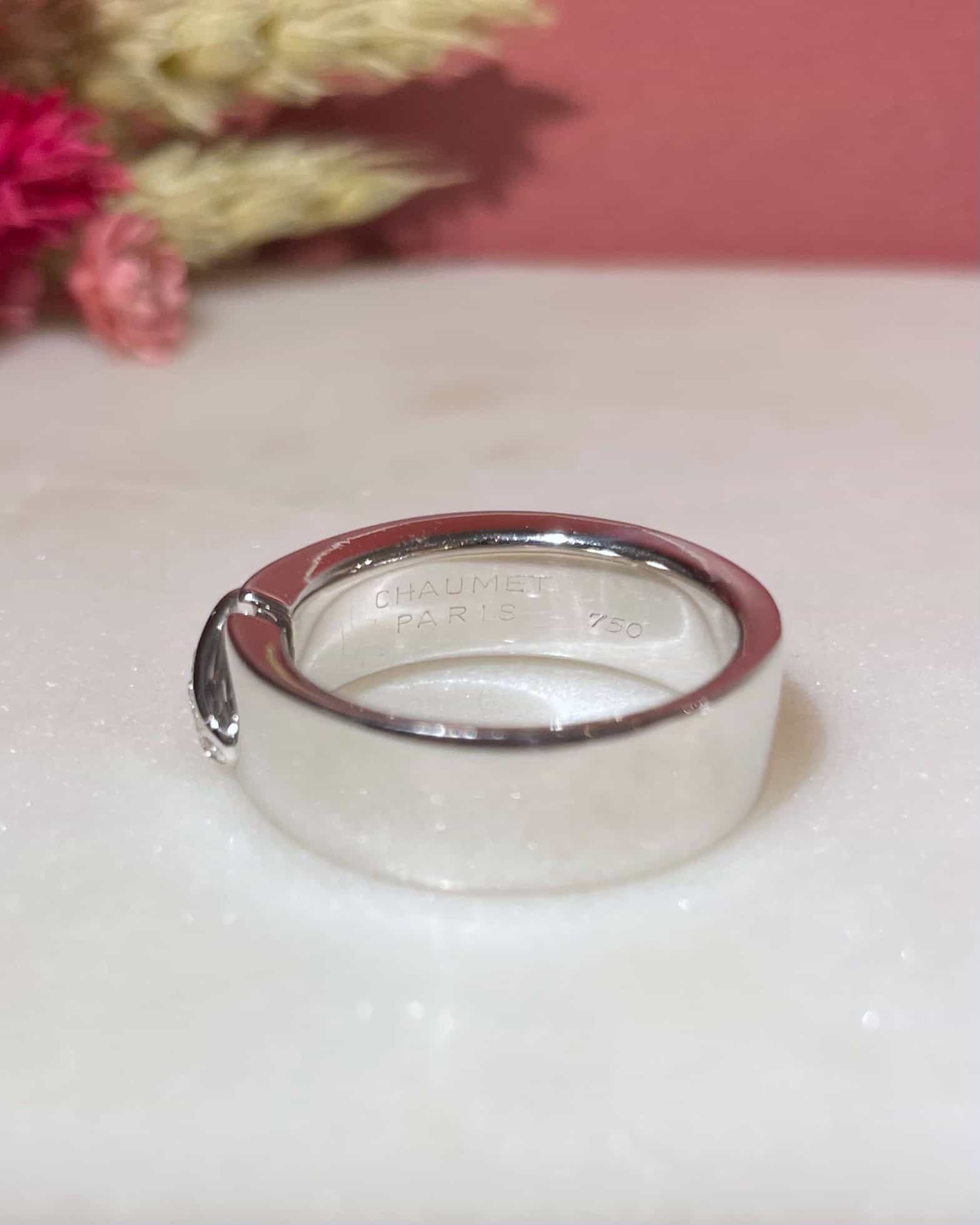 Bague Modèle Lien de Chaumet Diamants Or Gris 18 carats - Elliade Paris