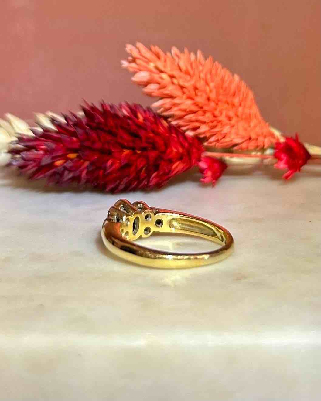 Bague Trilogie Émeraude et Diamants "Noa"