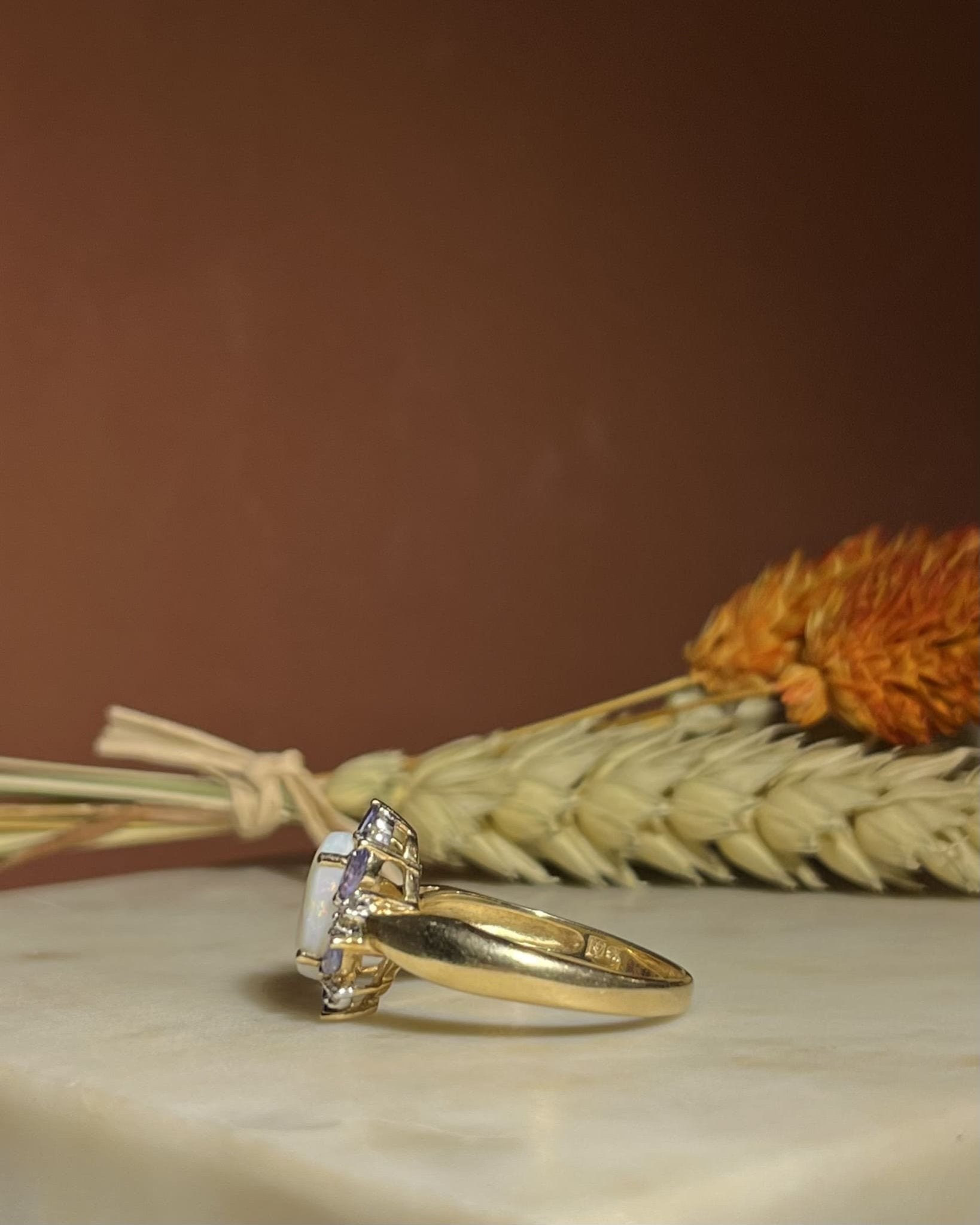 Bague Opale, Tanzanites & Diamants "Esmée" - Elliade Paris