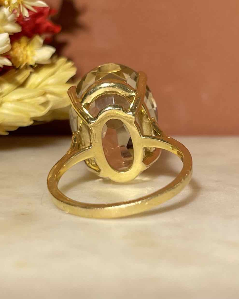 Anillo de Citrino “Amastan” de Cóctel de 16 quilates