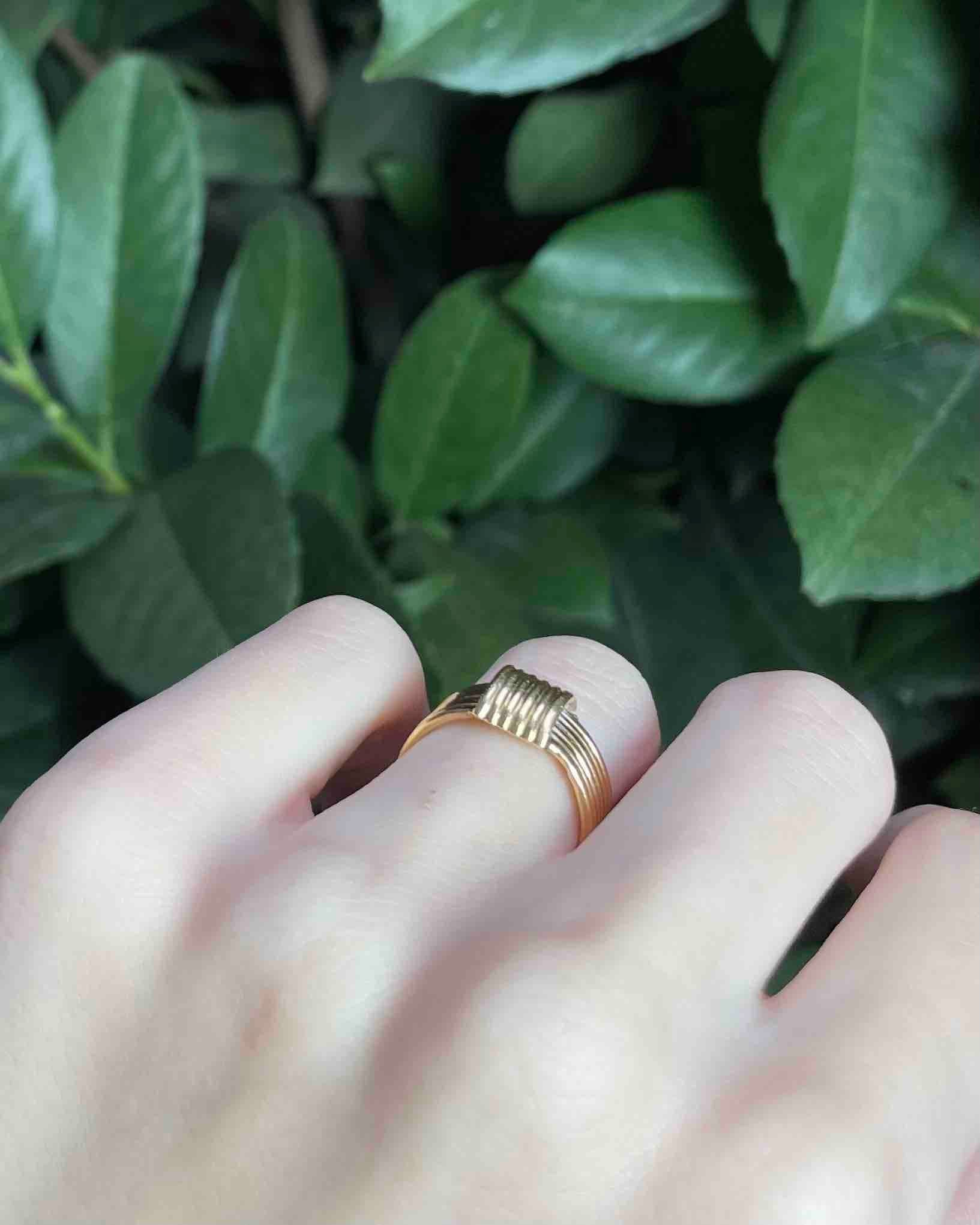 Bague Jonc Vintage Or 18 Carats "Lissie"