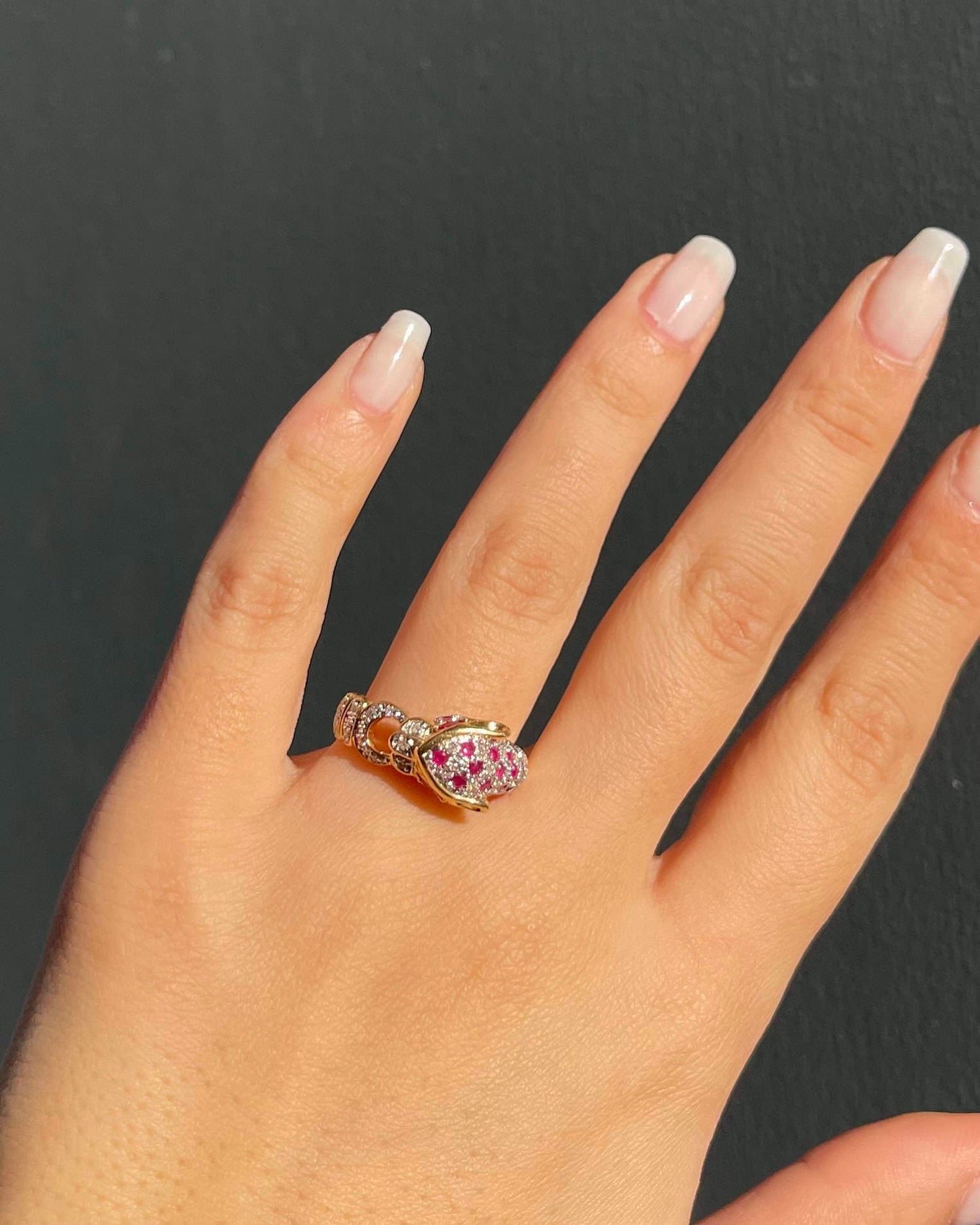 Bague Panthère Rubis et Diamants "Sasha"