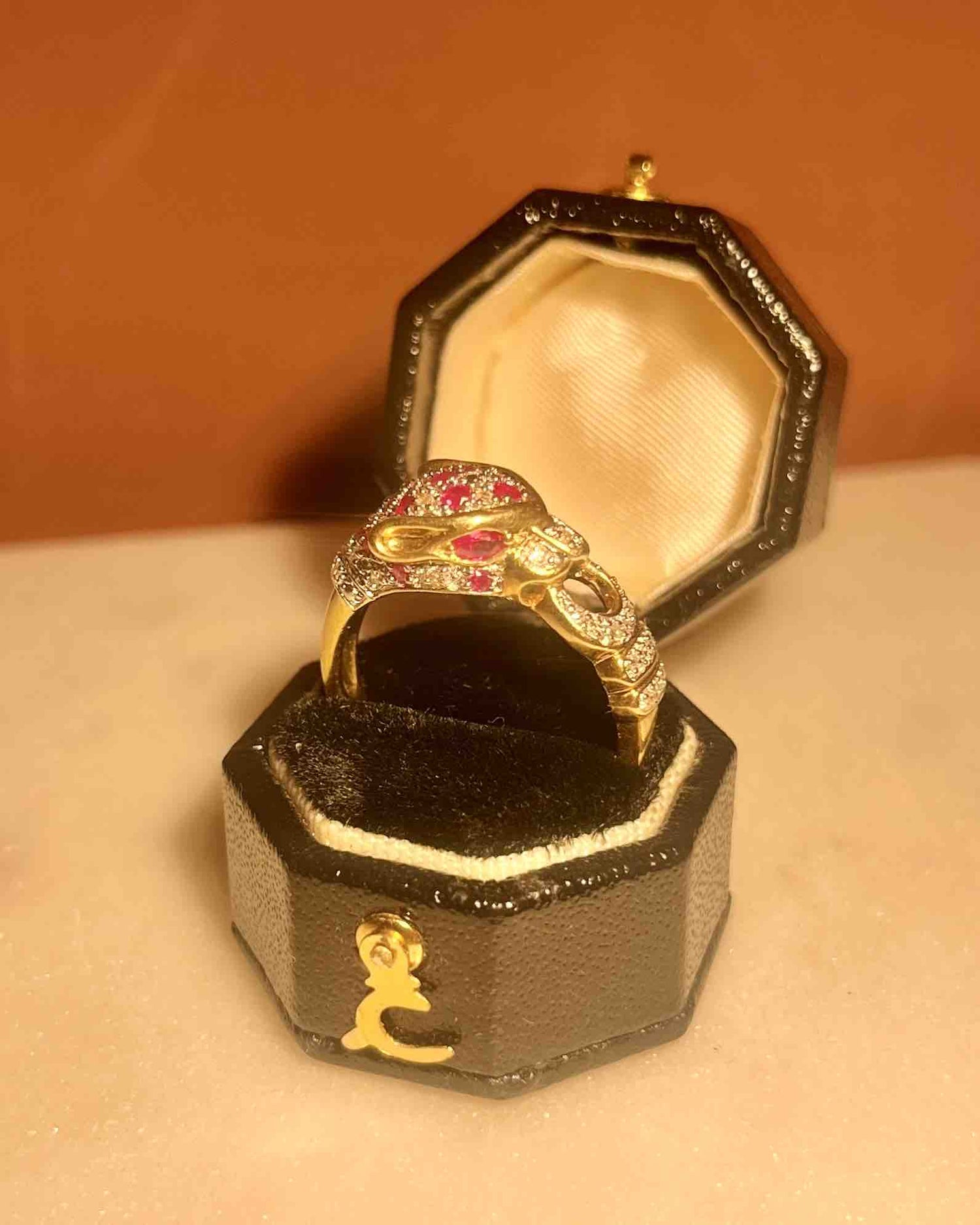 Bague Panthère Rubis et Diamants "Sasha" - Elliade Paris