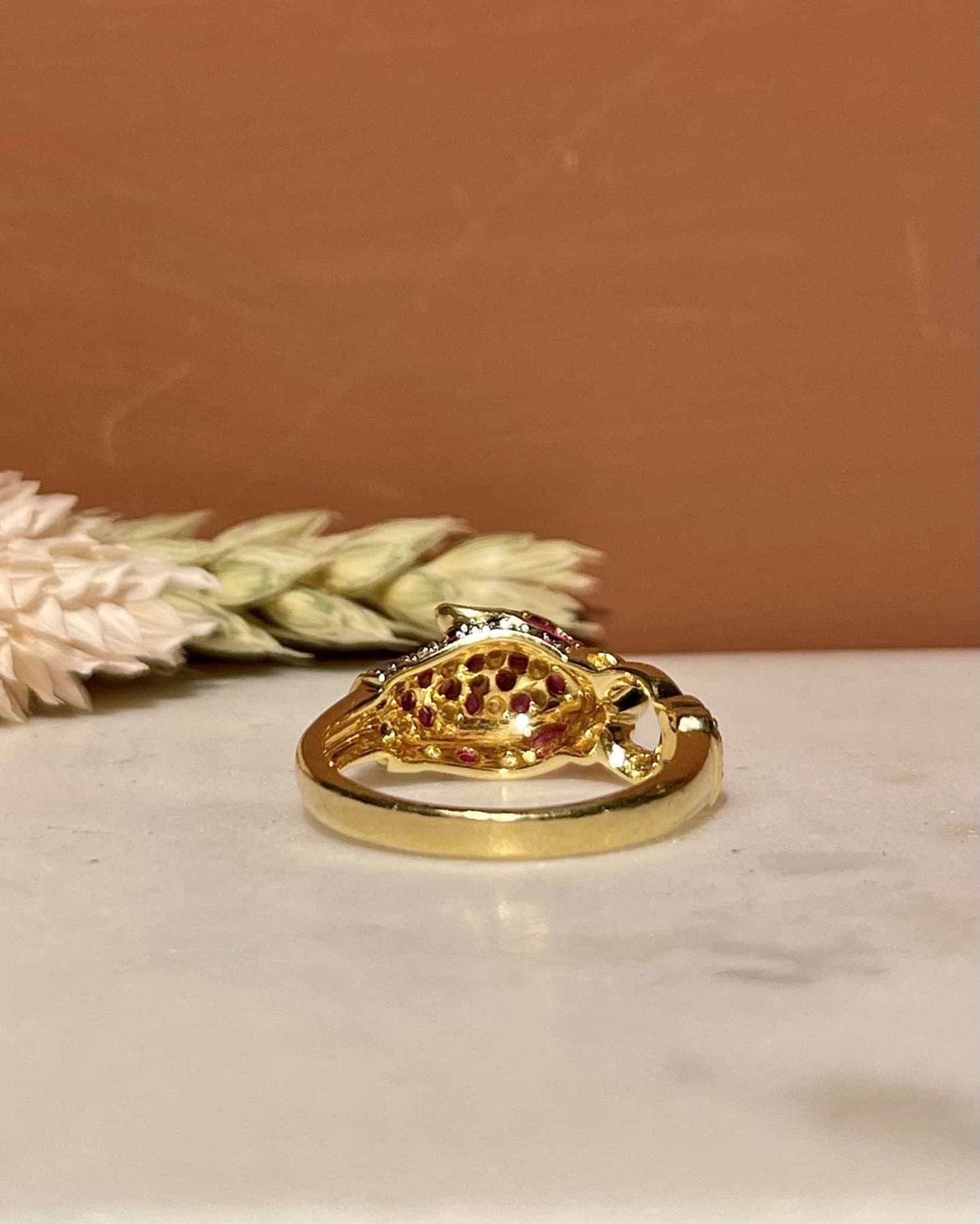 Bague Panthère Rubis et Diamants "Sasha" - Elliade Paris
