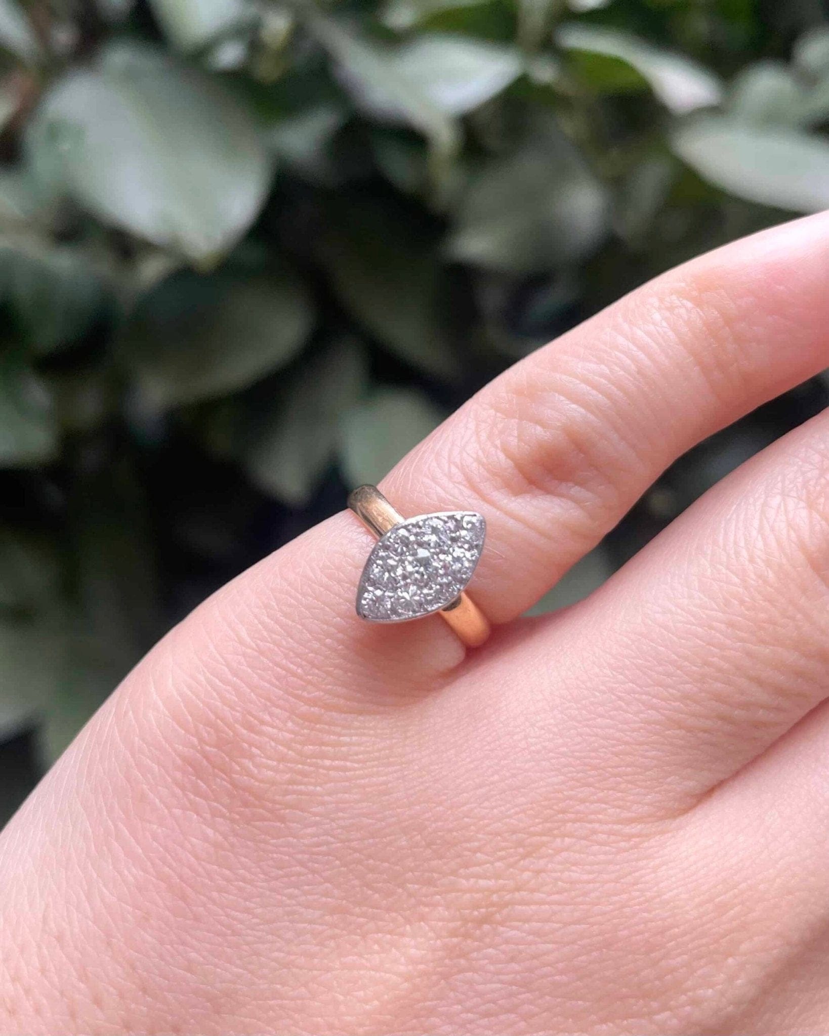 Bague Pinky Marquise 9 diamants "Lison" - Elliade Paris