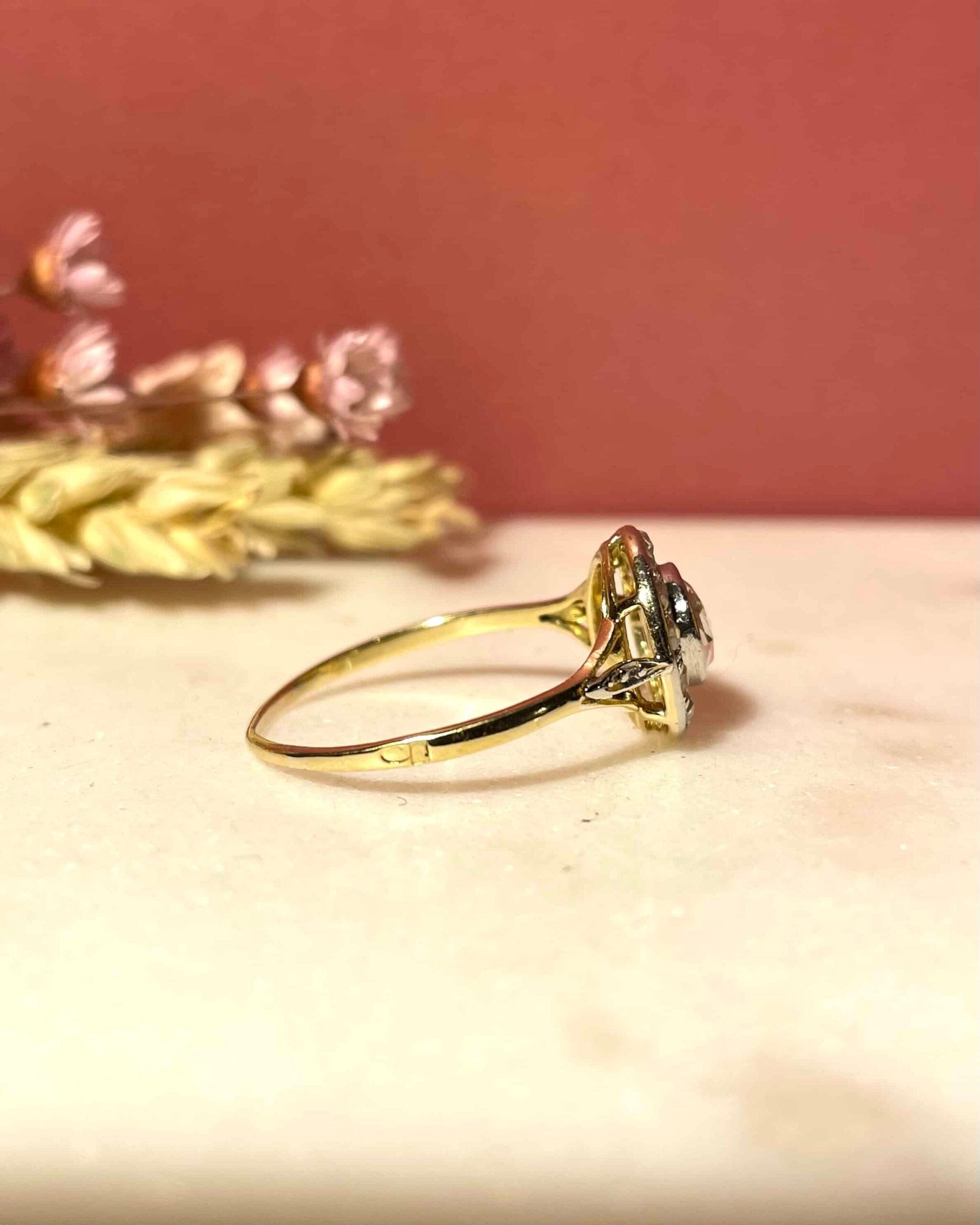 Bague Art-Déco Diamants 0.61 carat "Timéa" - Elliade Paris