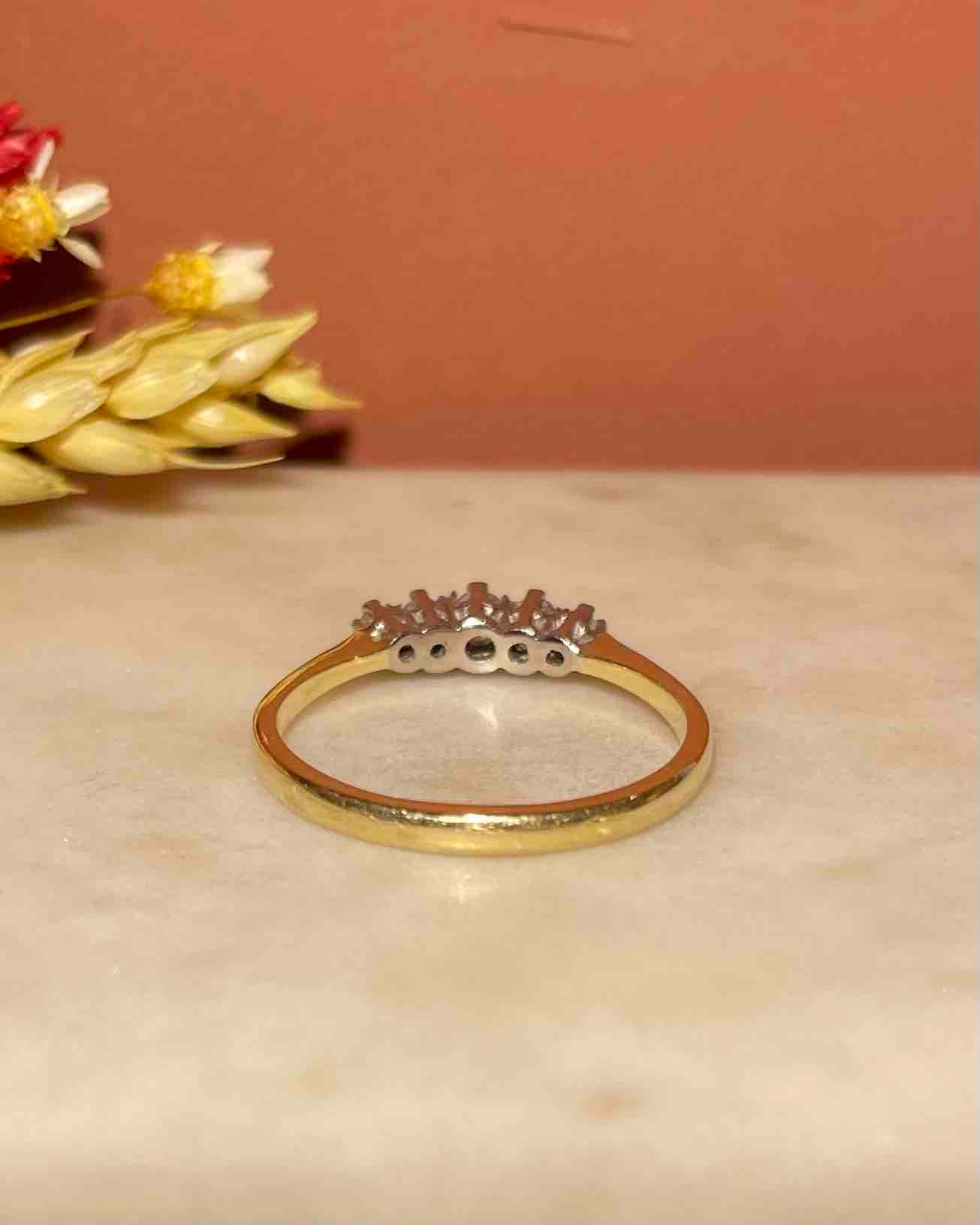Bague Rivière 5 Diamants "Christa" - Elliade Paris