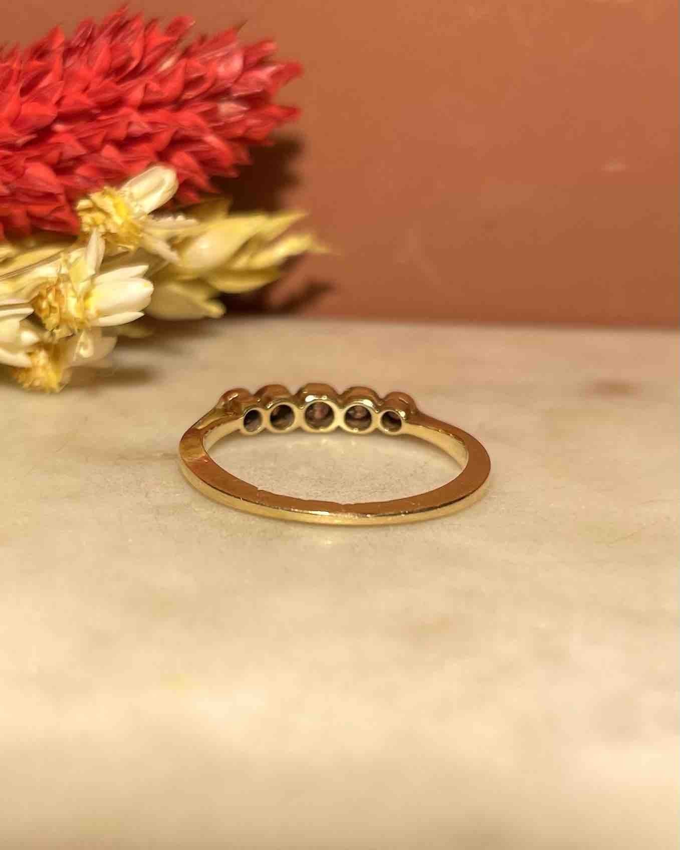 Bague Rivière 5 Diamants "Ranya" - Elliade Paris