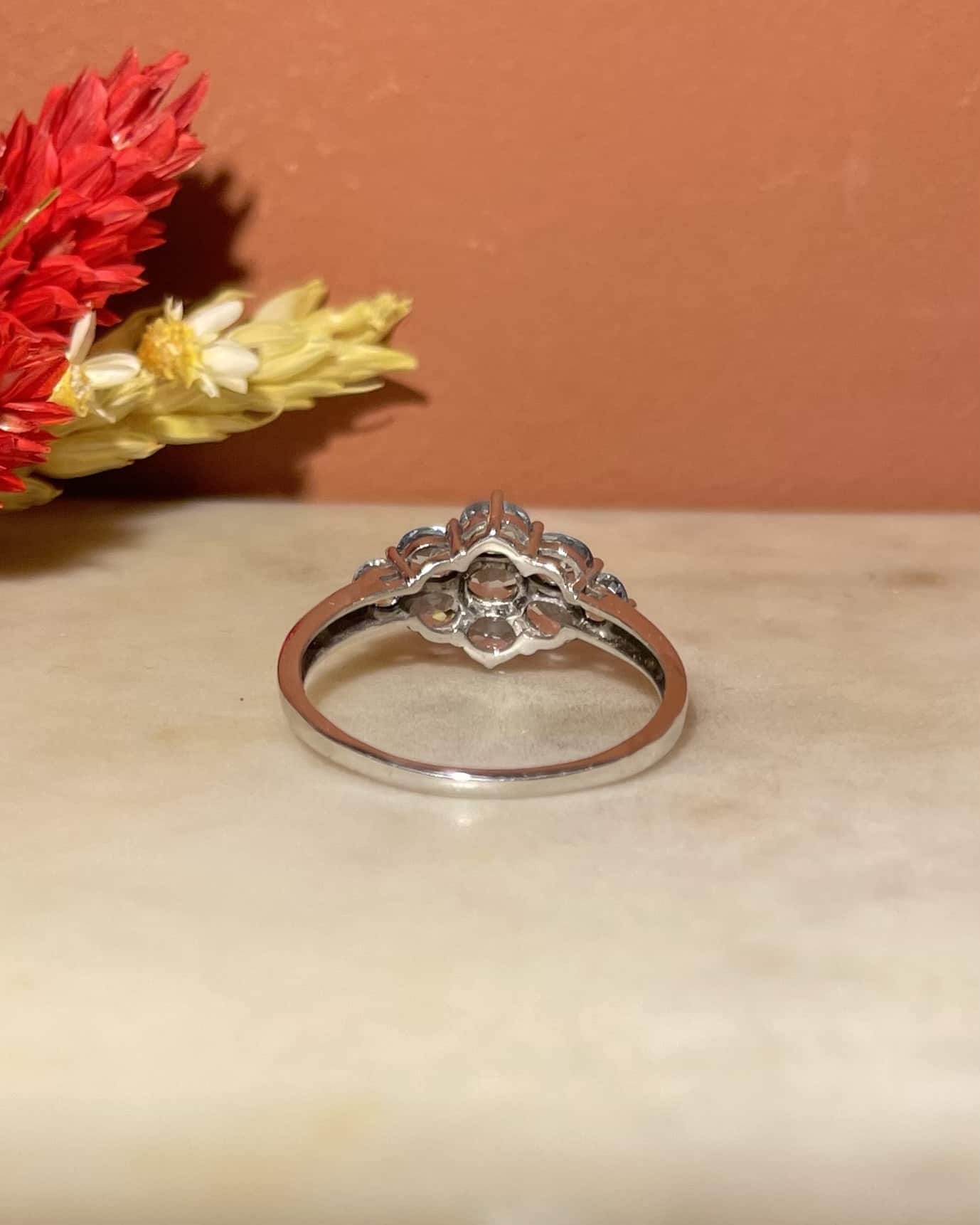 Bague rivière Aigue - Marine "Caliopé" - Elliade Paris