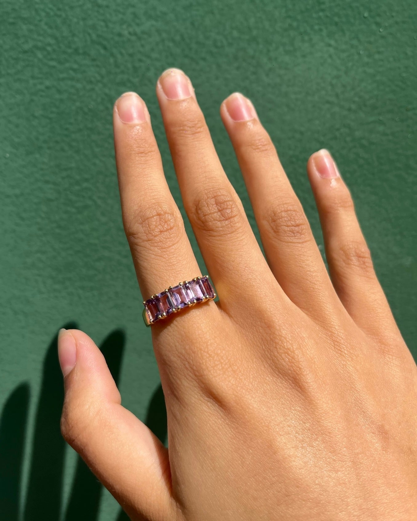 Bague rivière Améthystes "Fiona" - Elliade Paris