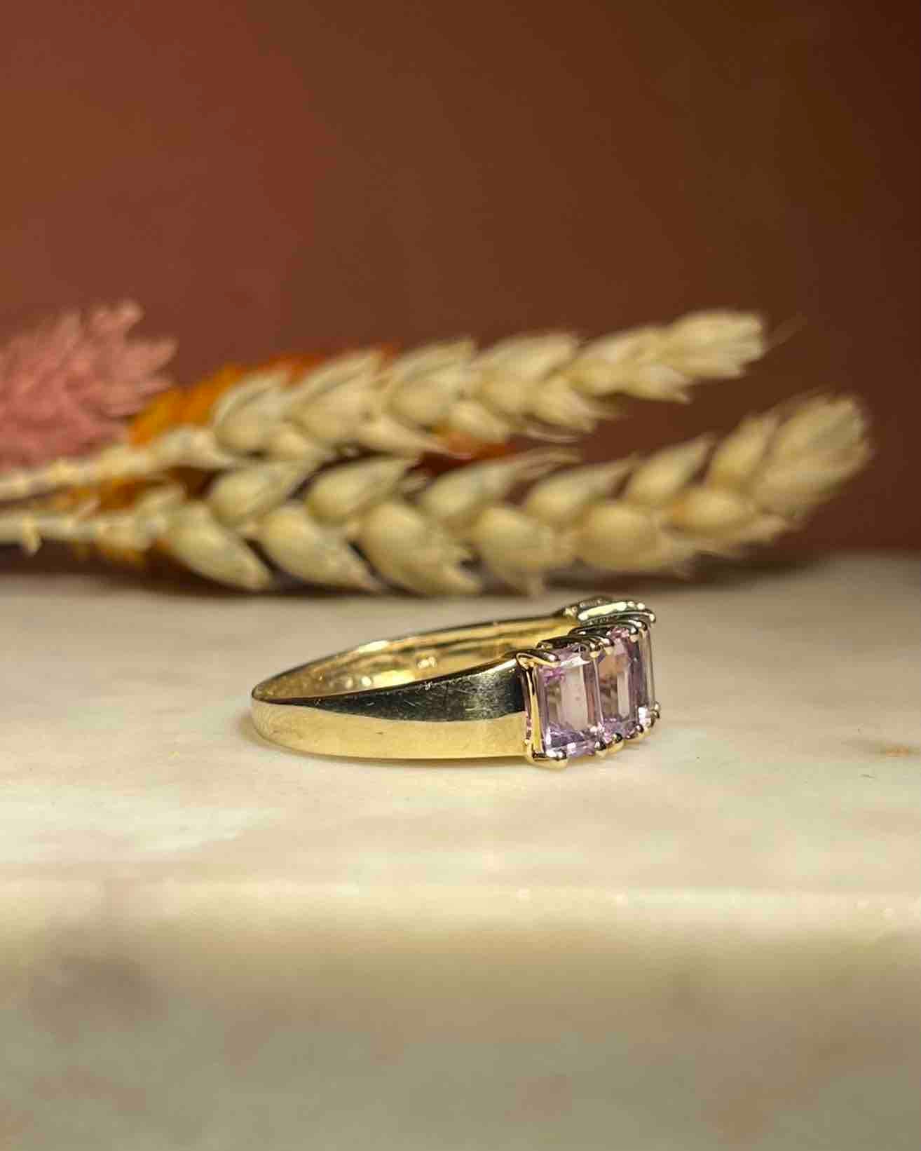 Bague rivière Améthystes "Fiona" - Elliade Paris