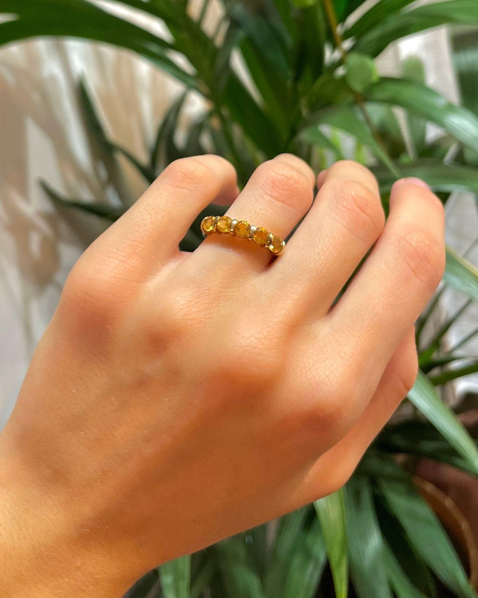 Bague Rivière Citrines 1.15 Carat "Joy" - Elliade Paris