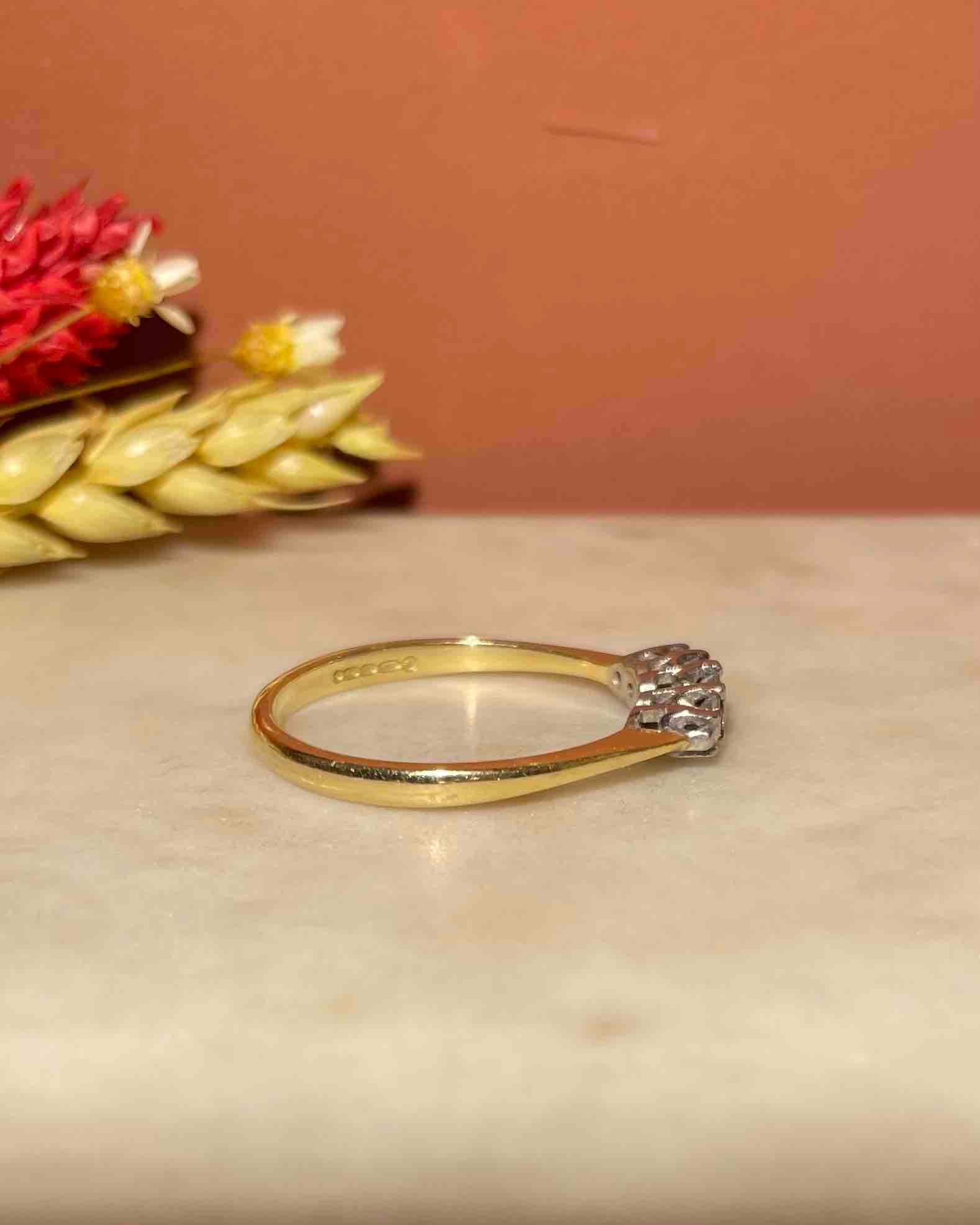 "Christa" 5 Diamond River Ring