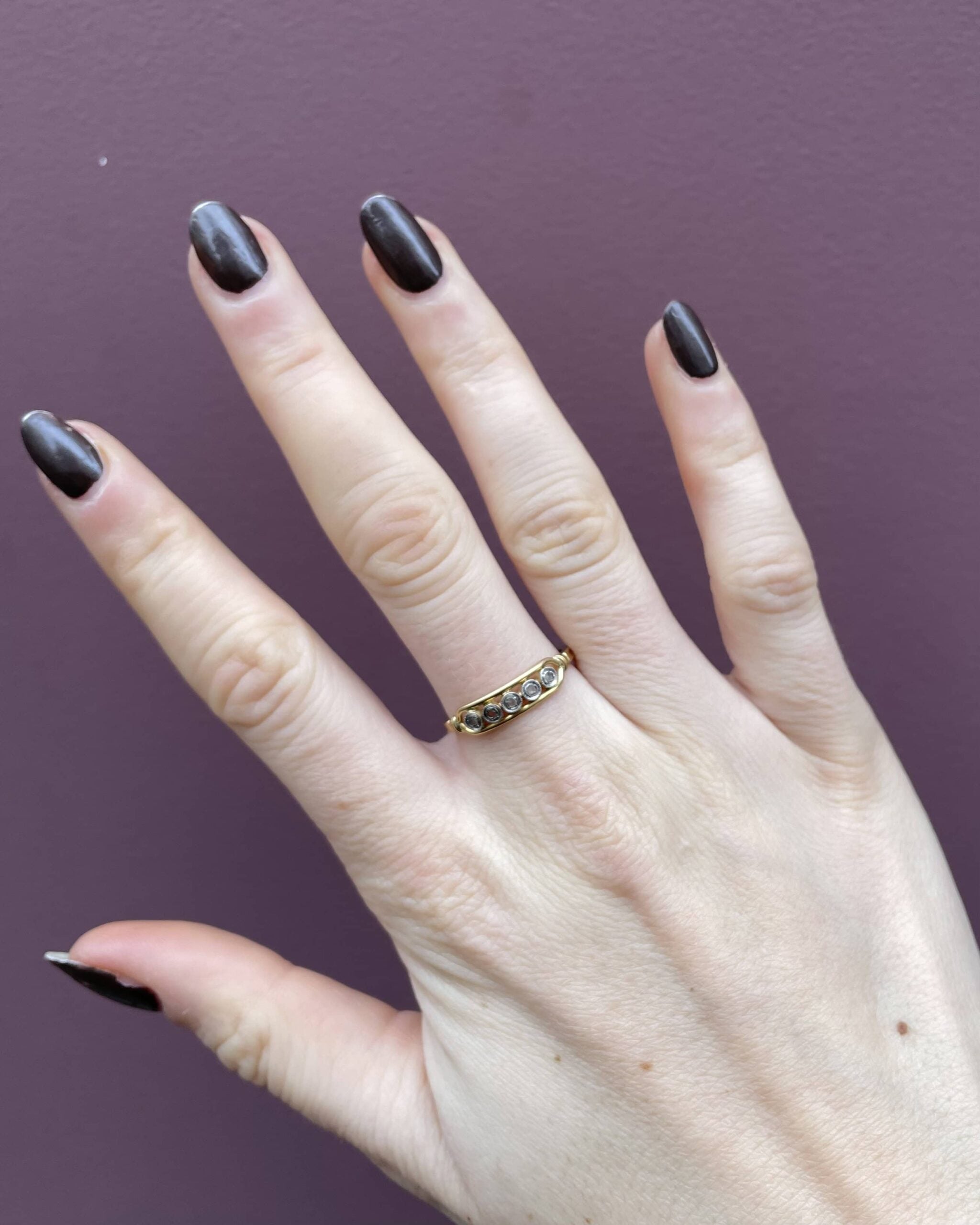 Bague Rivière Art Déco Diamants "Sole"
