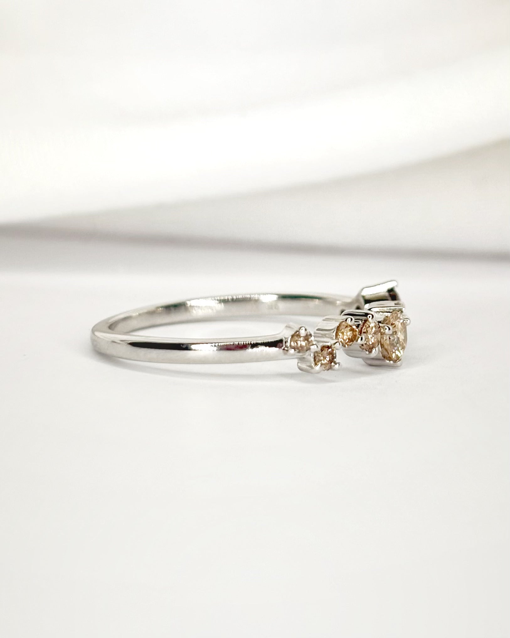 Bague Rivière Diamants Champagne 0.40 carat "Elise" - Elliade Paris