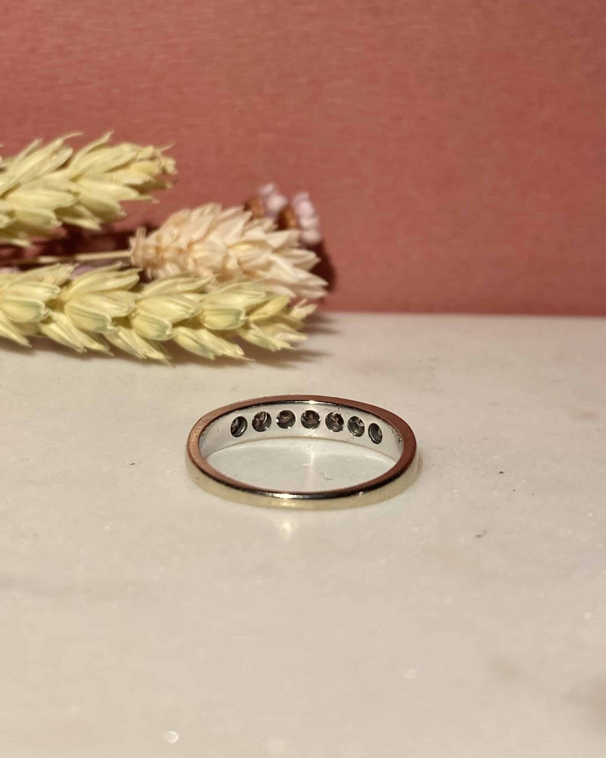 Demi-Alliance vintage 7 Diamants "Chayma" - Elliade Paris