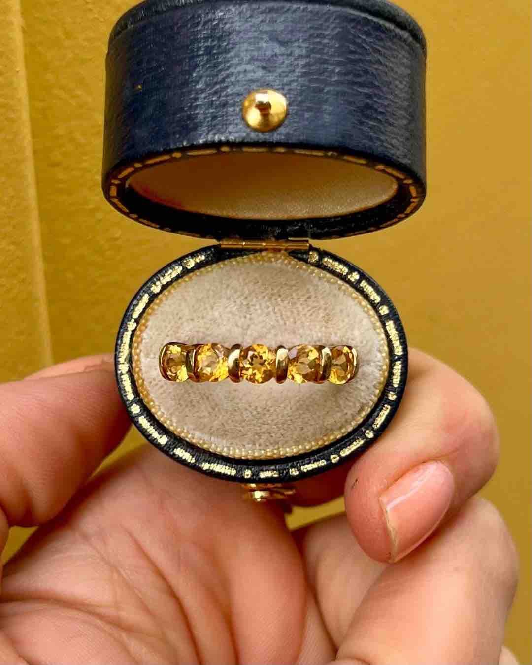 Bague Rivière Citrines 1.15 Carat "Joy"