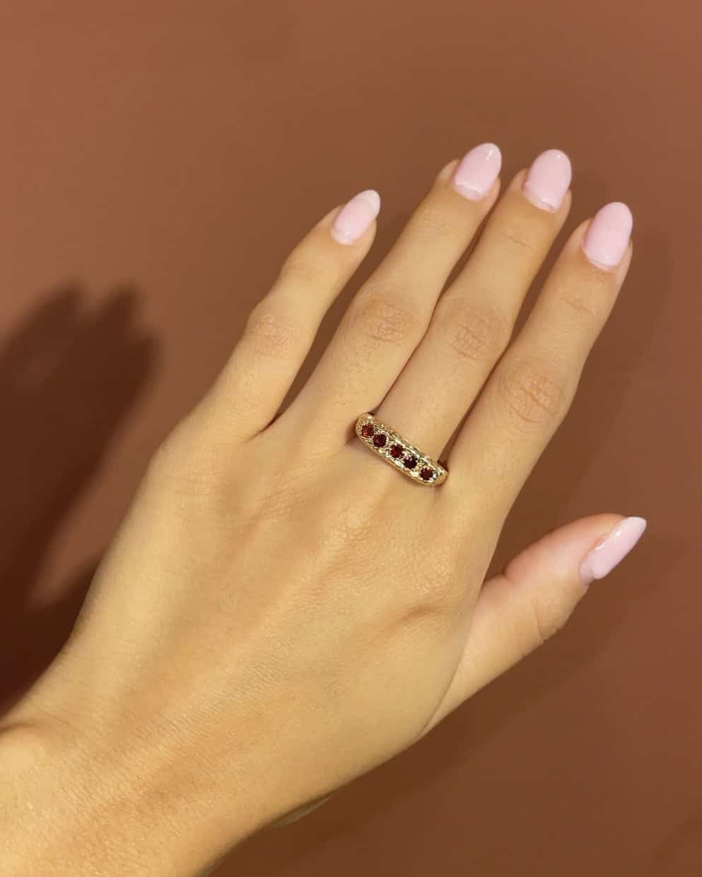 Bague Rivière Grenats 0.35 carat "Marilou" - Elliade Paris
