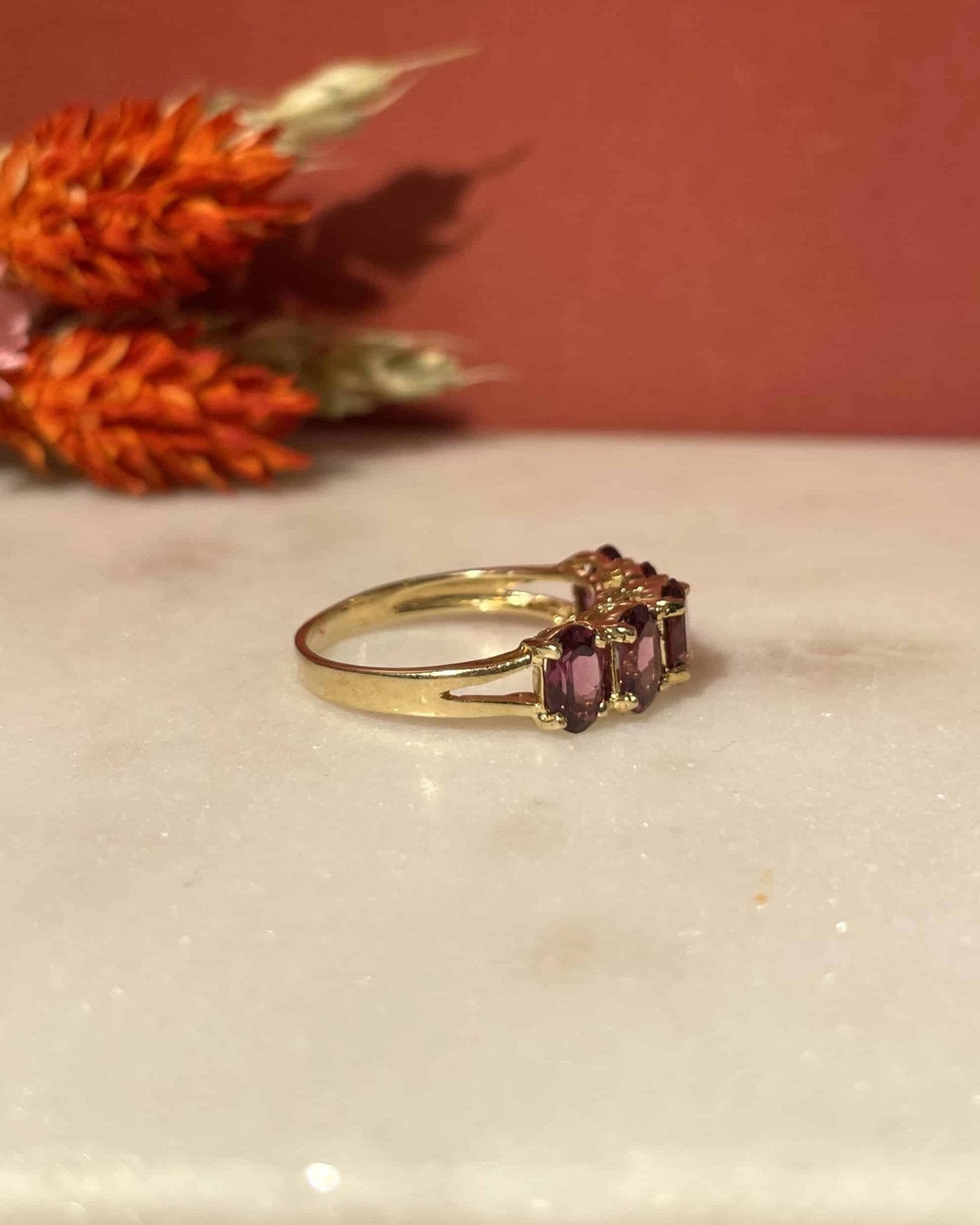 Bague Rivière Grenats 2.40 Carats "Marilou" - Elliade Paris