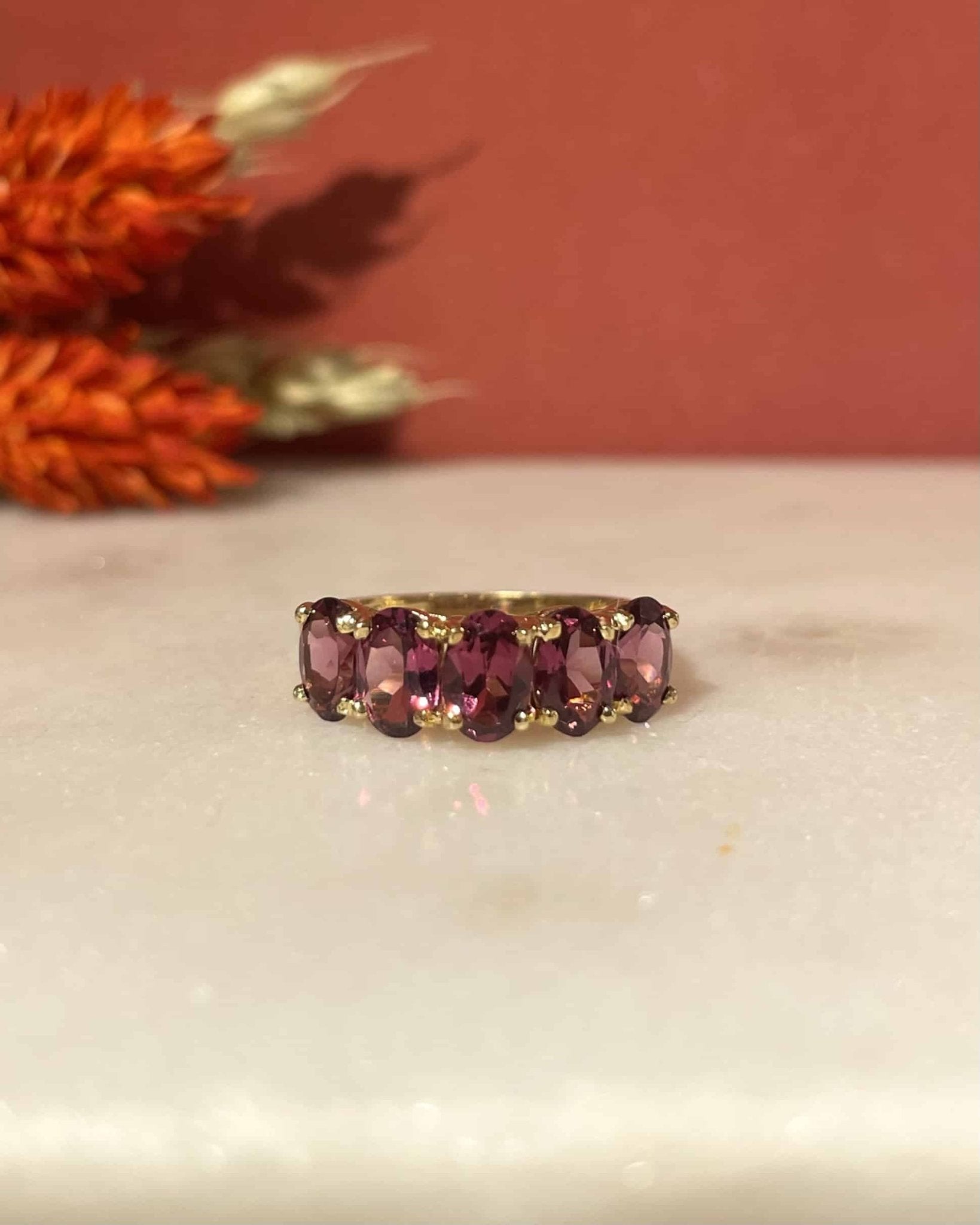 Bague Rivière Grenats 2.40 Carats "Marilou" - Elliade Paris