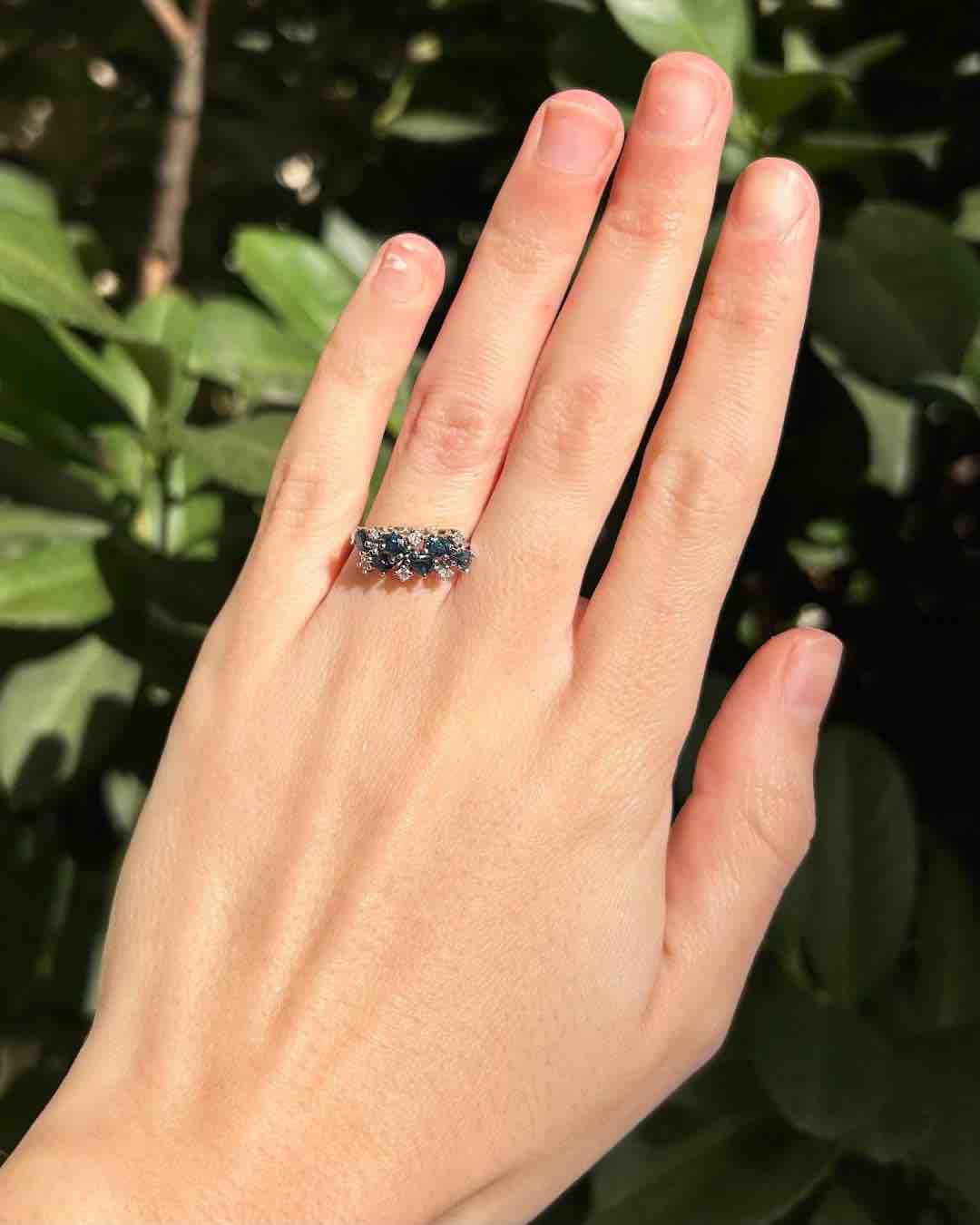 Bague Rivière Saphirs & Diamants "Bronwyn" - Elliade Paris