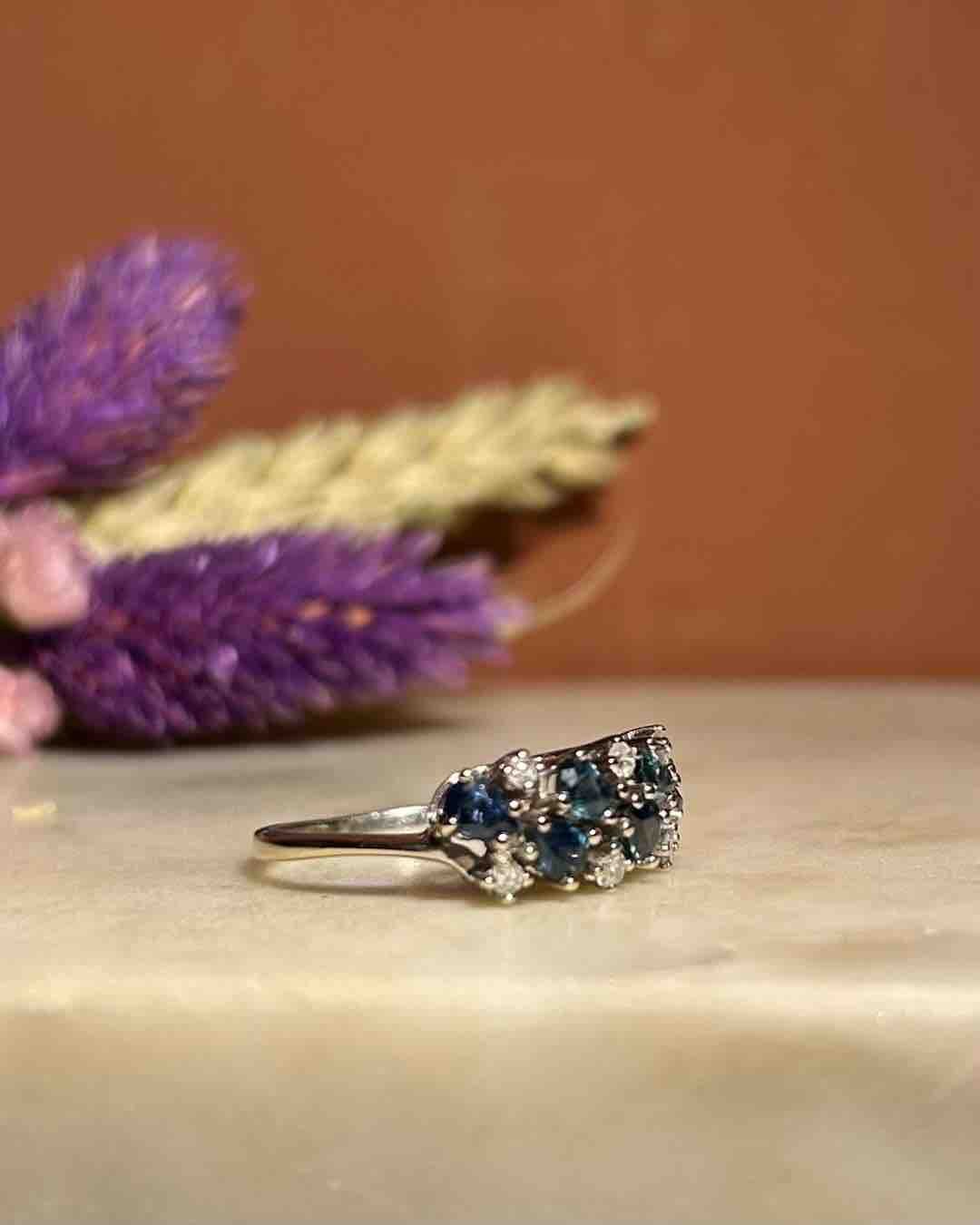 Bague Rivière Saphirs & Diamants "Bronwyn" - Elliade Paris