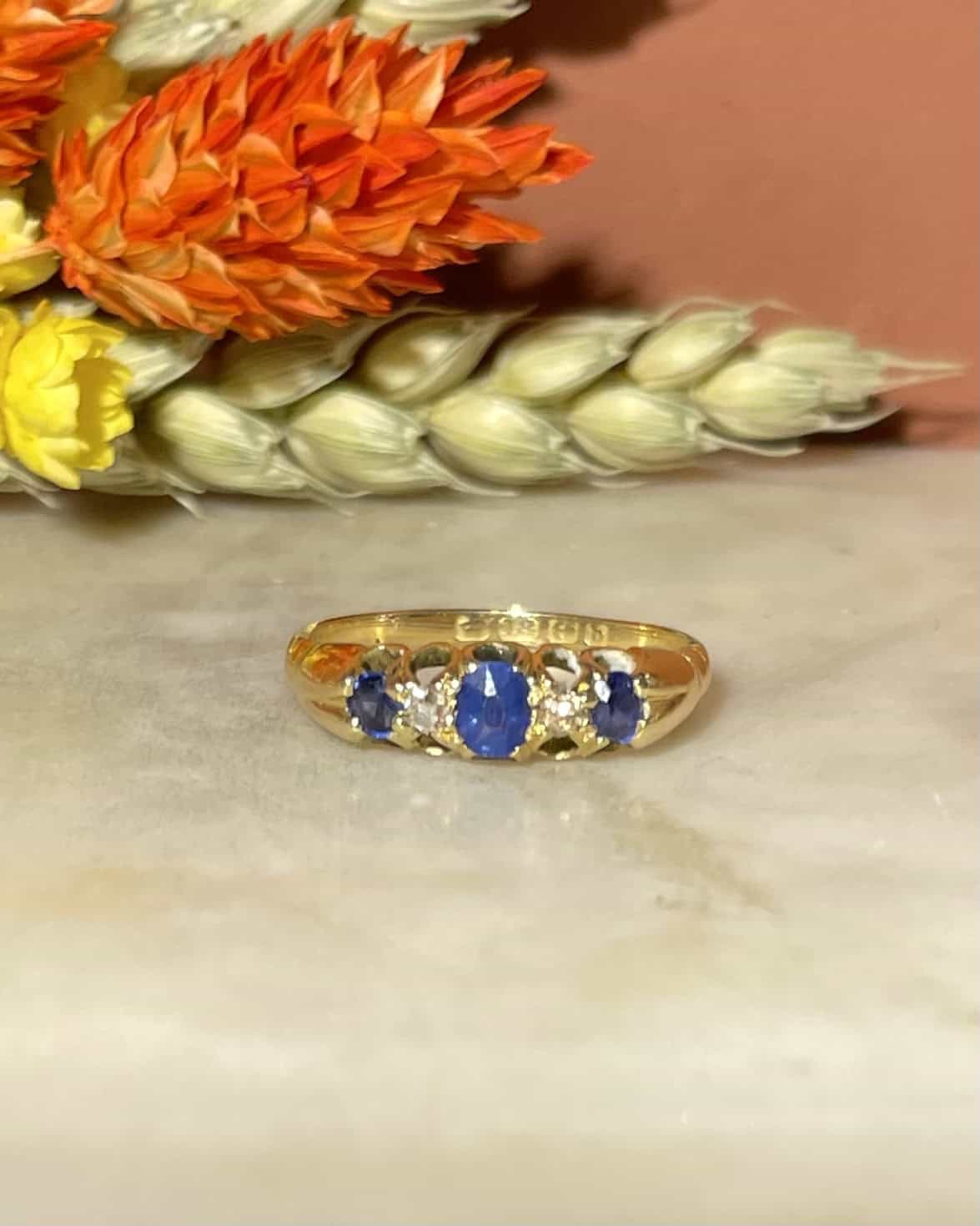 Bague Rivière Saphirs & Diamants "Carrey" - Elliade Paris