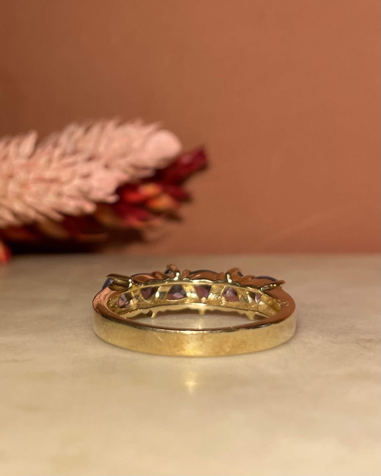 Bague Rivière Tanzanites 1.30 carat "Vayk" - Elliade Paris