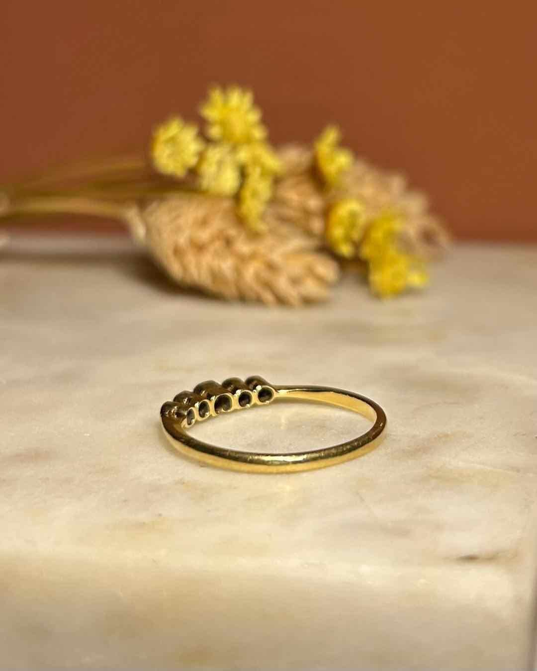 Bague Rivière Vintage Diamants "Olivia" - Elliade Paris