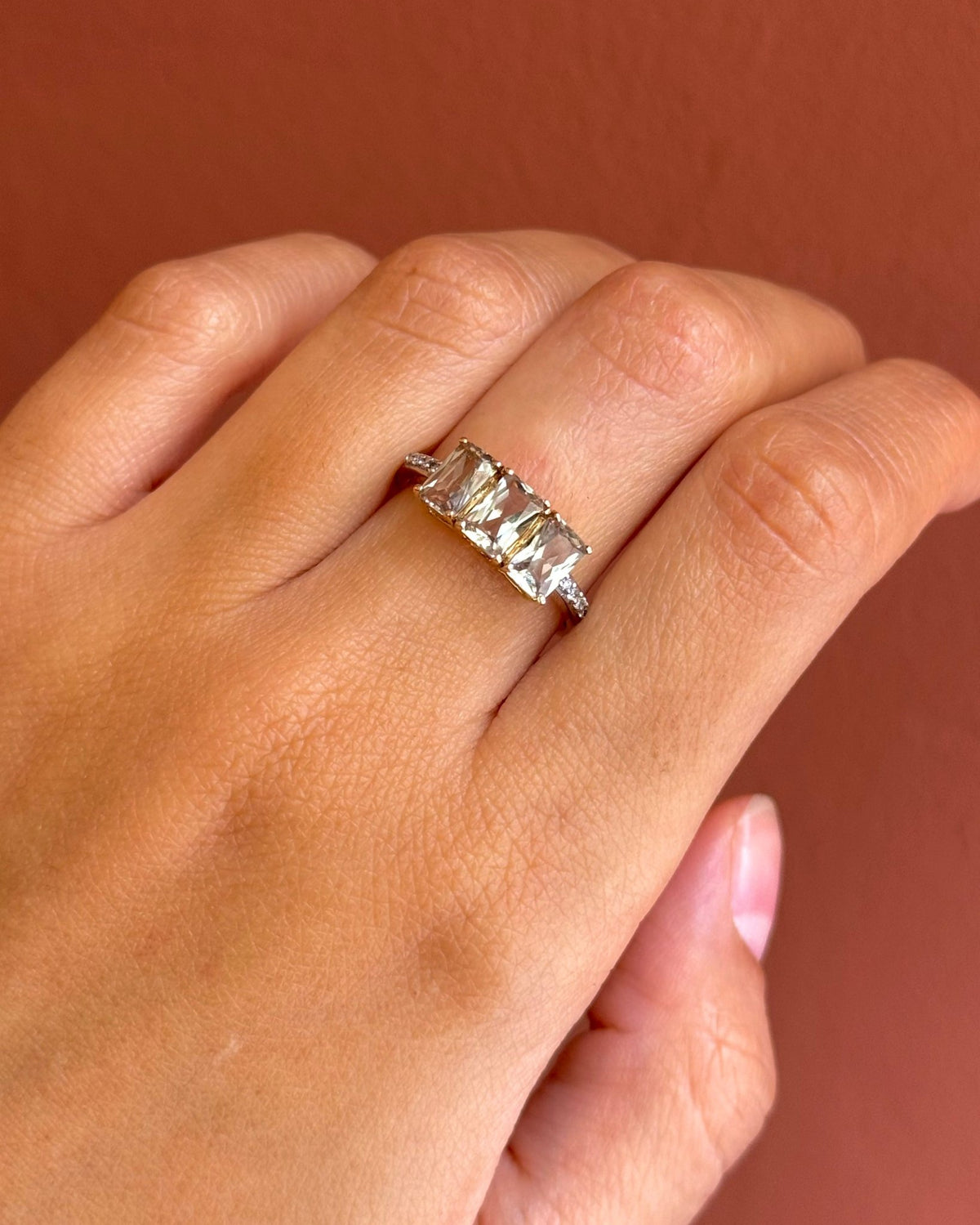 Bague Rivière Zultanites 1.65 carat & Diamants "Leanne" - Elliade Paris