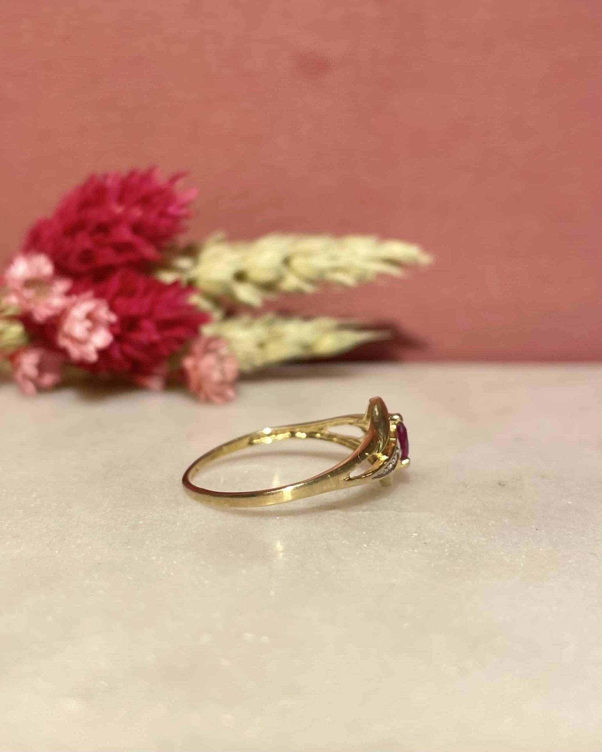 Bague Jonc Rubis "Loeza"
