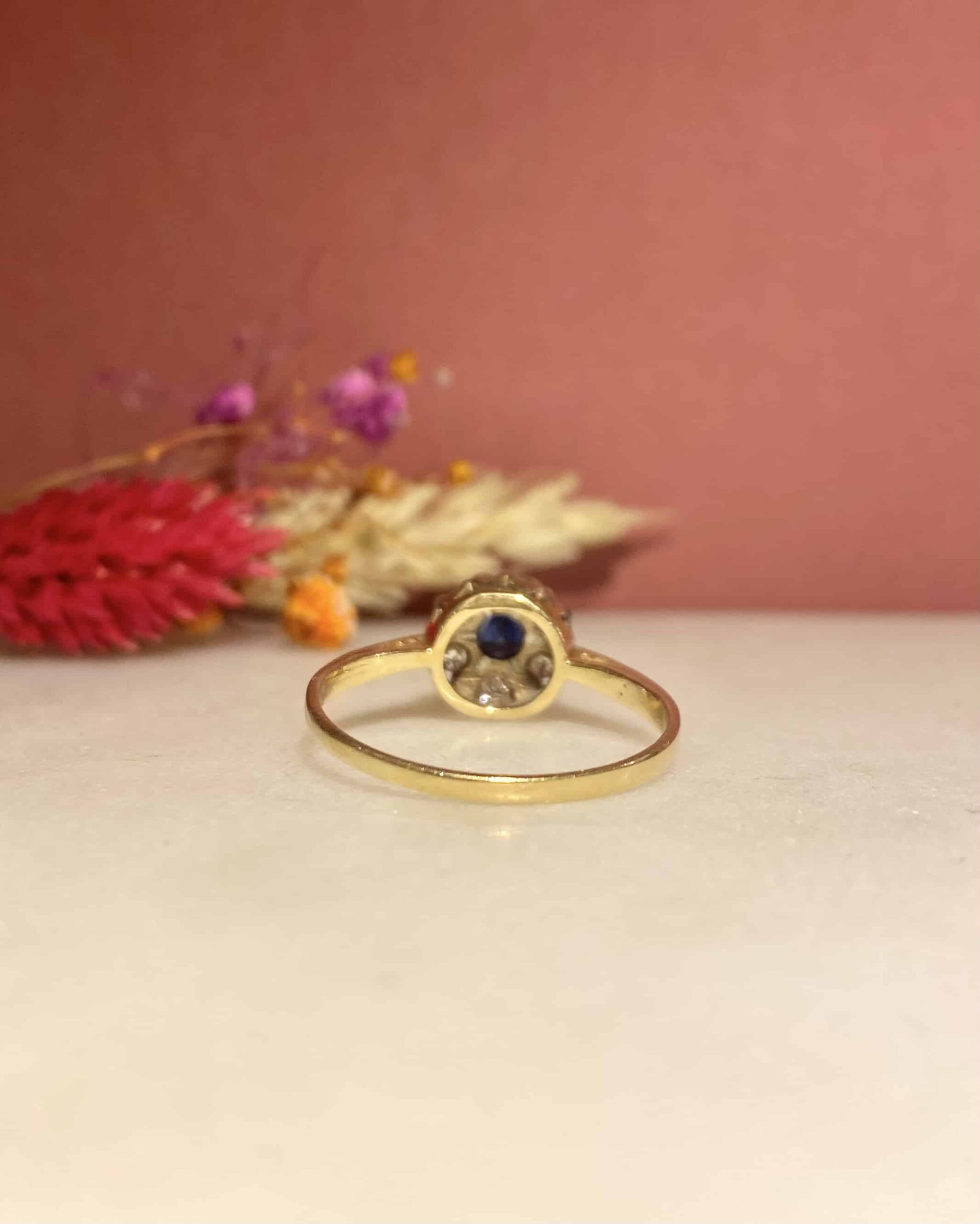 "Nicola" Sapphire & Diamond Daisy Ring