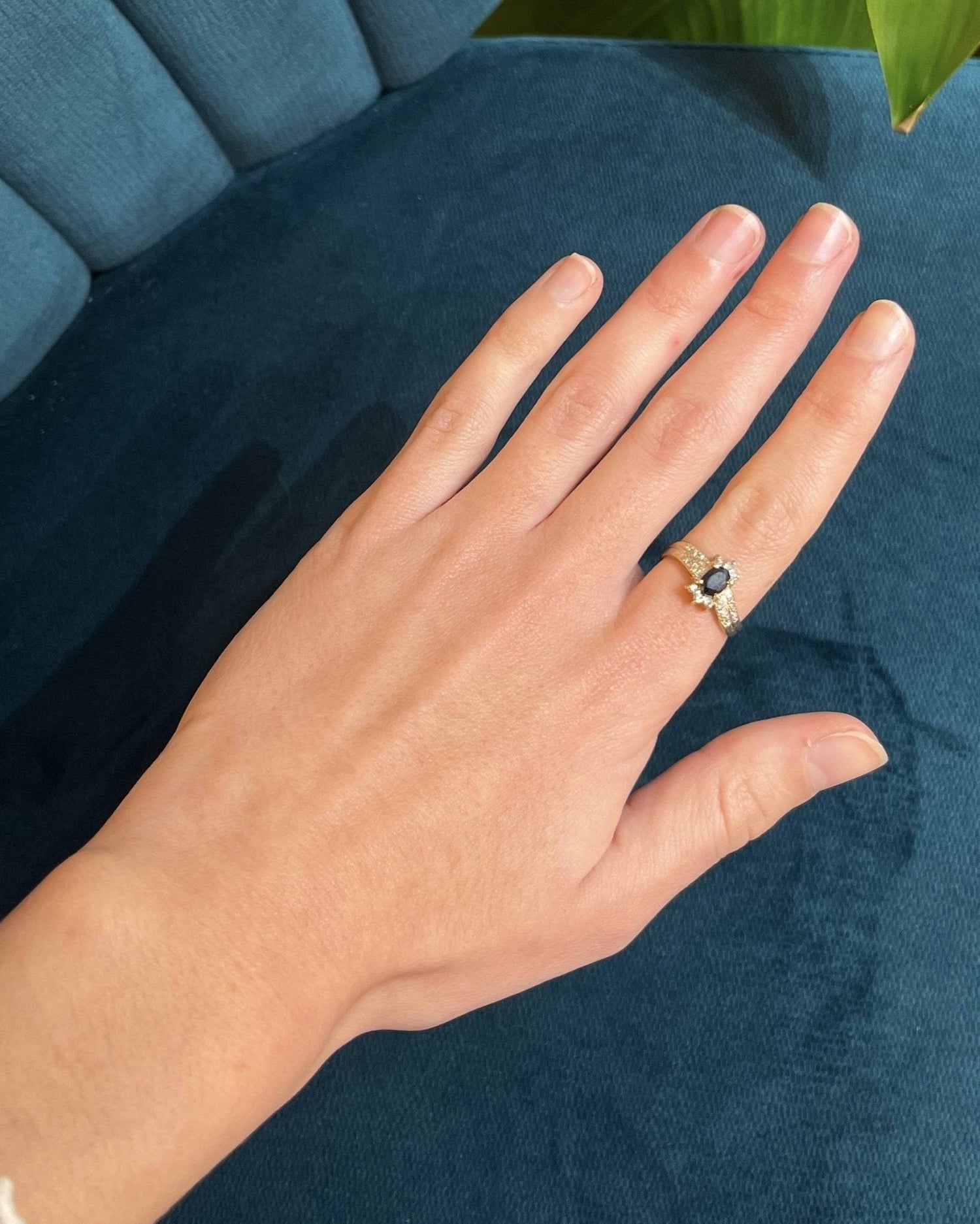 Bague Saphir & diamants vintage Shella - Elliade Paris